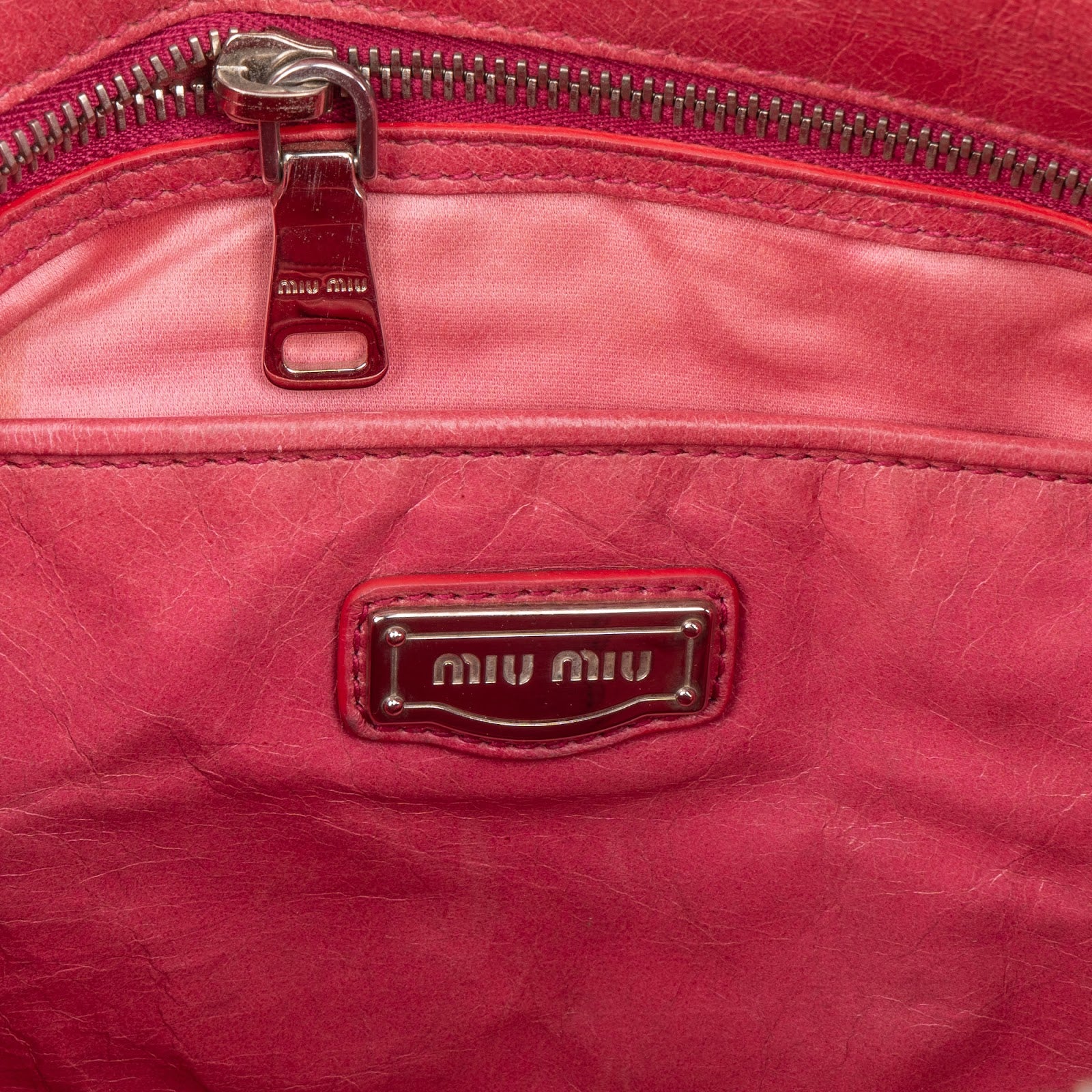 Miu Miu – Vitello Lux Leather Bow Satchel Handtasche
