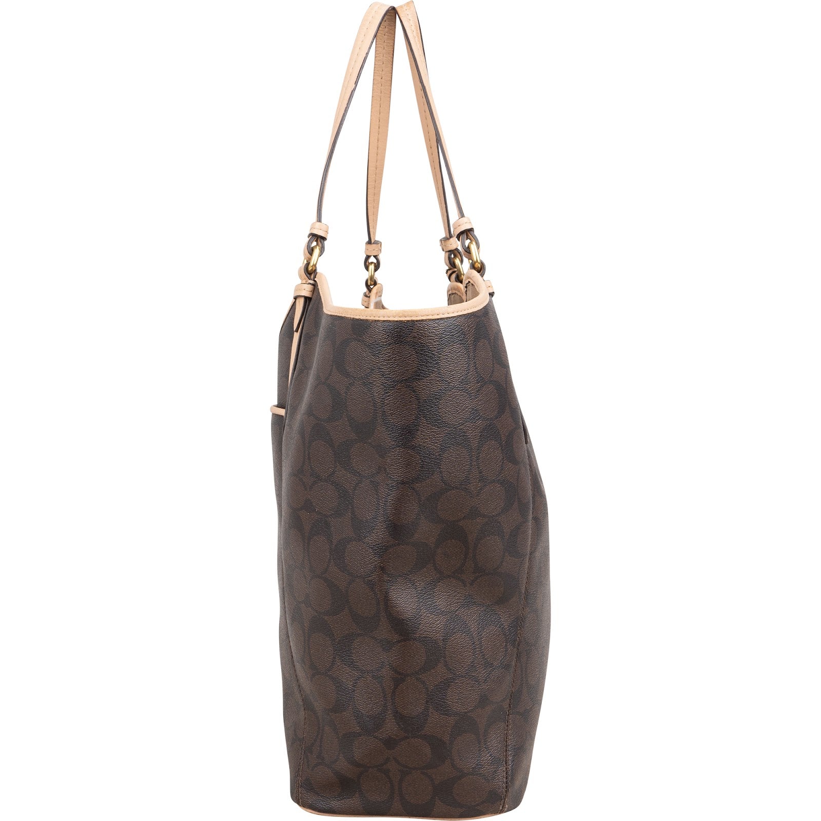 Coach Monogram Signature Large Tote Shoulder Bag