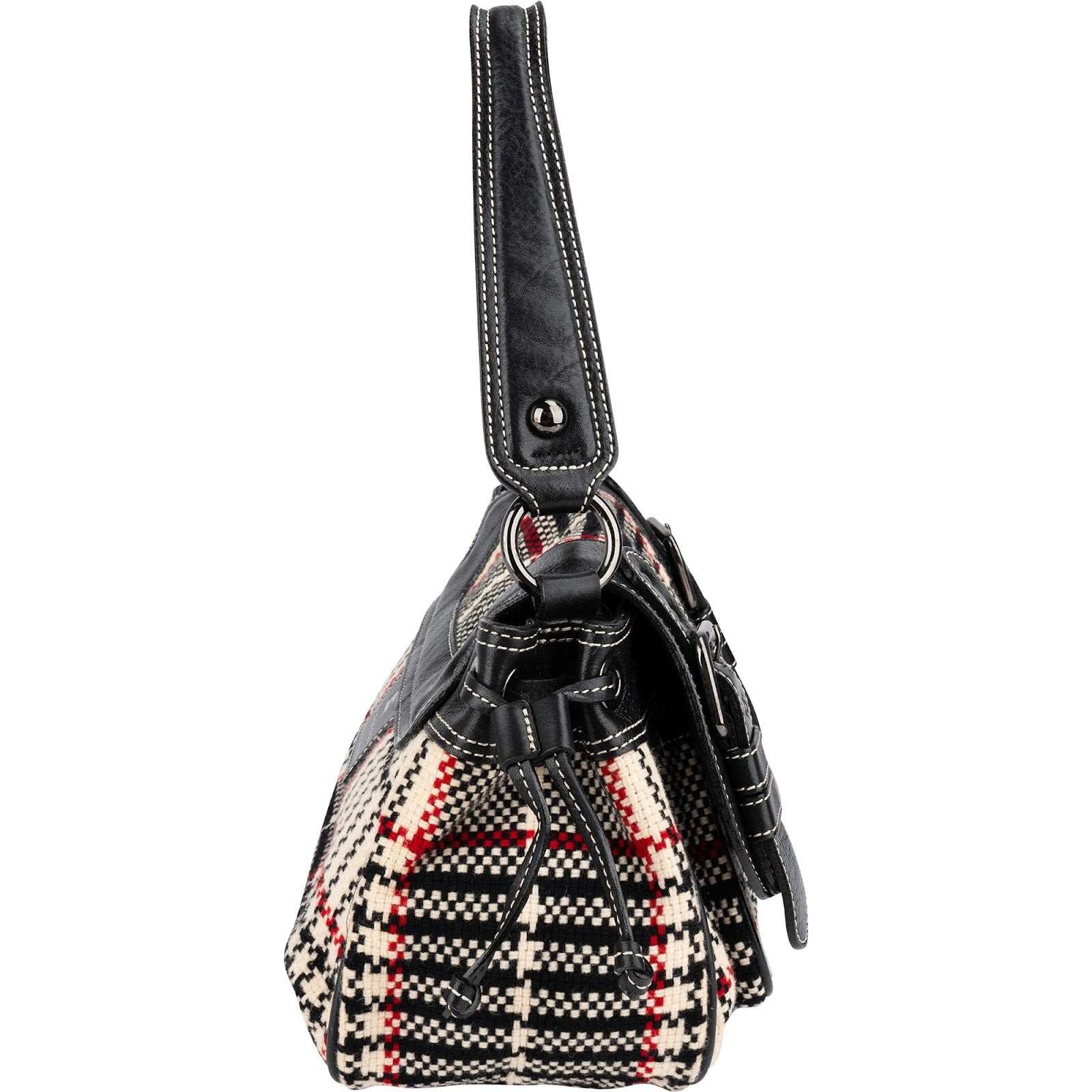 Burberry - Monogram Drawstring Shoulder Bag