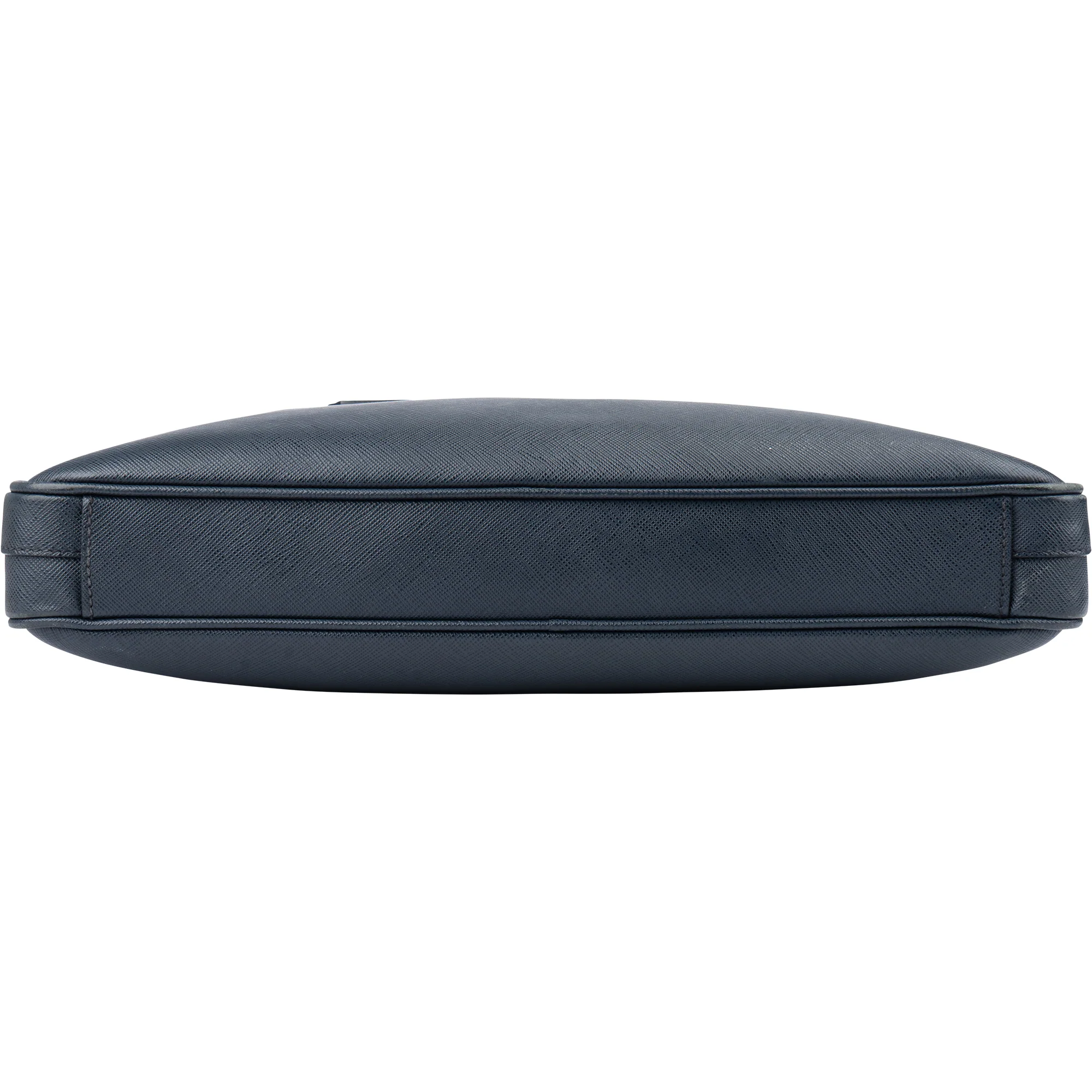 Prada Blue Saffiano Leather Business Tasche