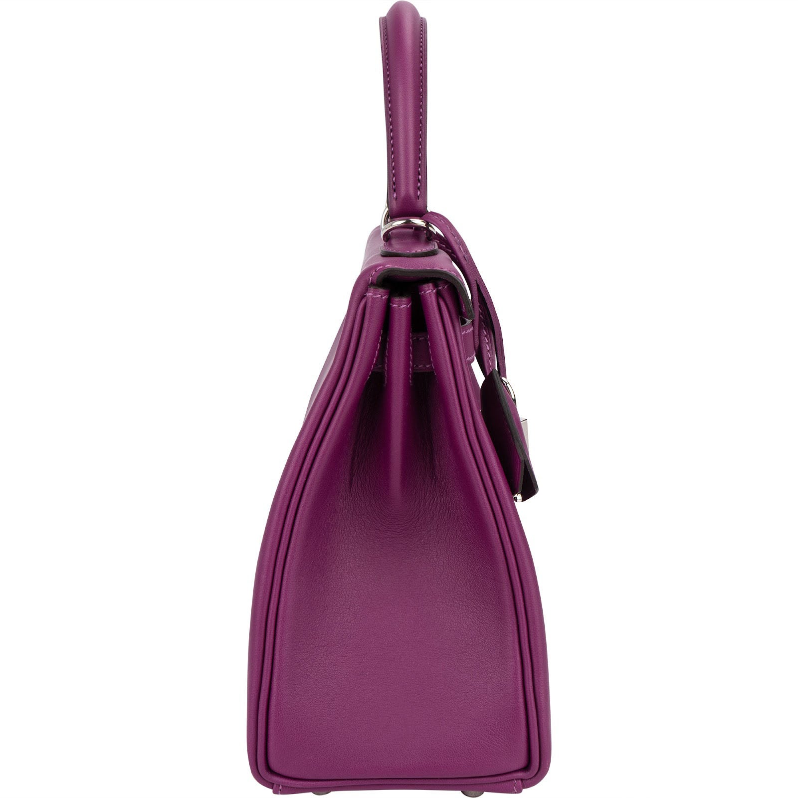 Hermès Swift Anemone Kelly Palladium 25 Sellier Handbag