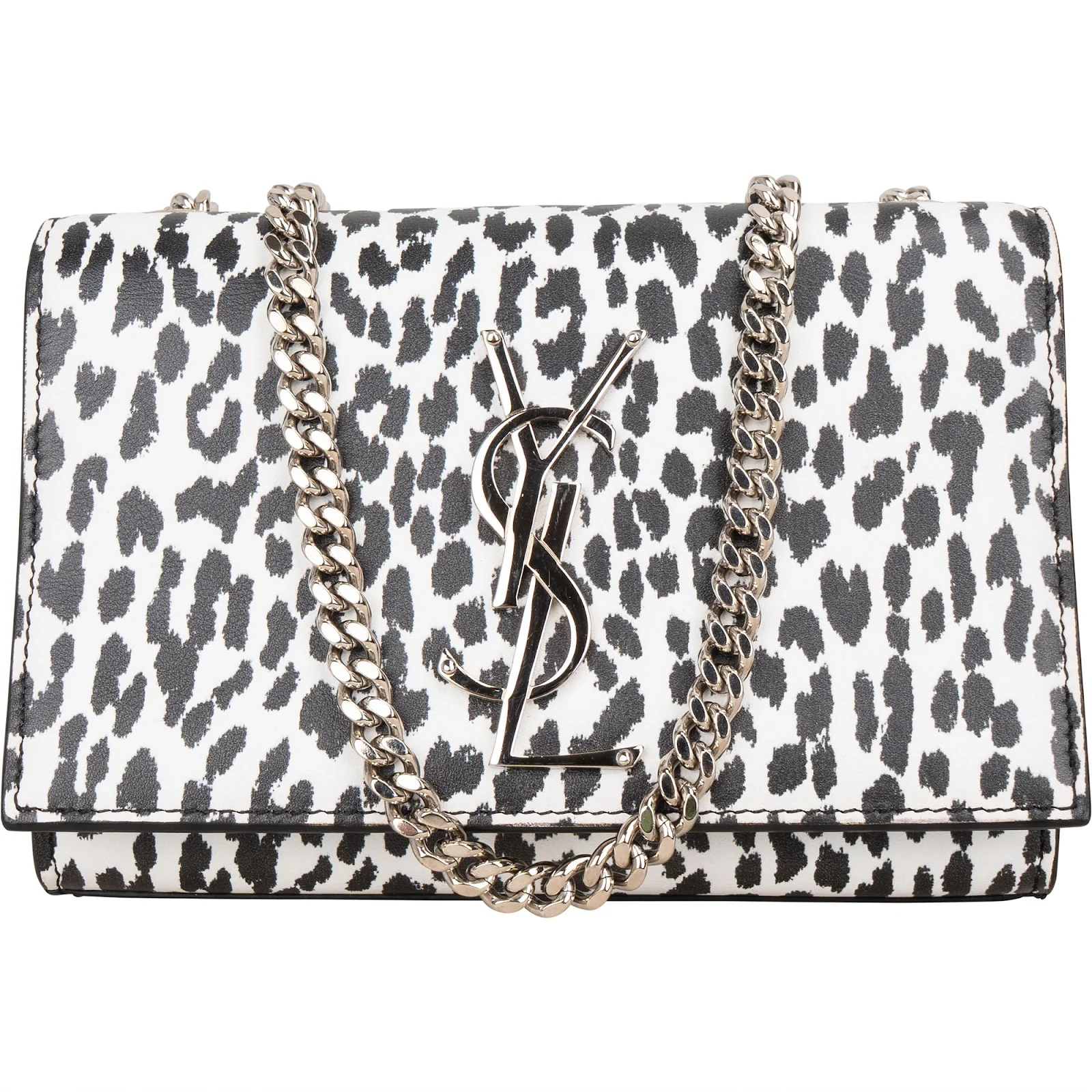 Saint Laurent Leopard Print Mini Kate Crossbody Bag