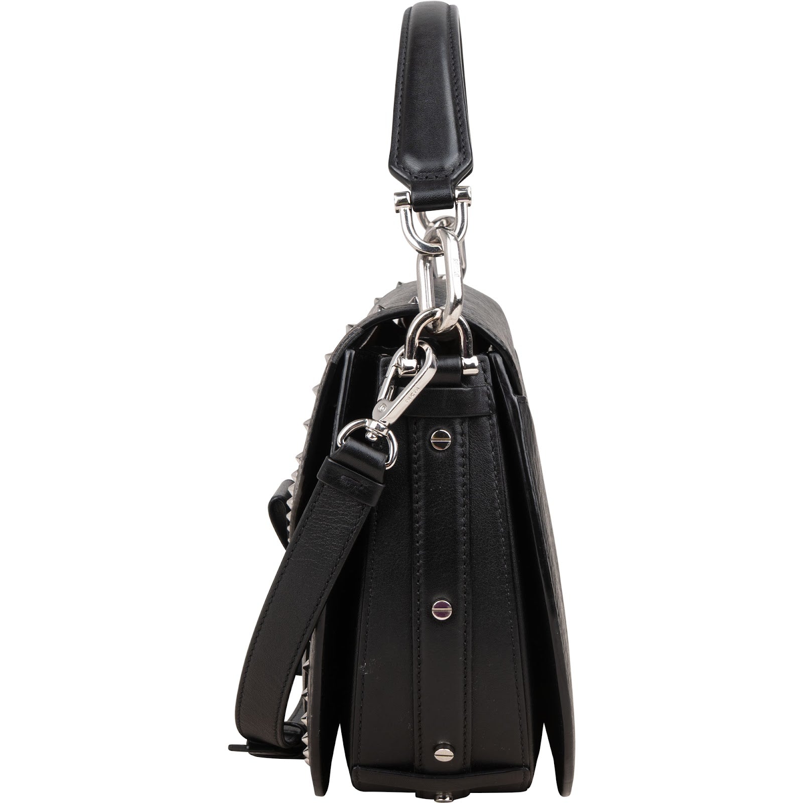 Sac à bandoulière MCM Visetos Monogram Patricia clouté, style « saddle »