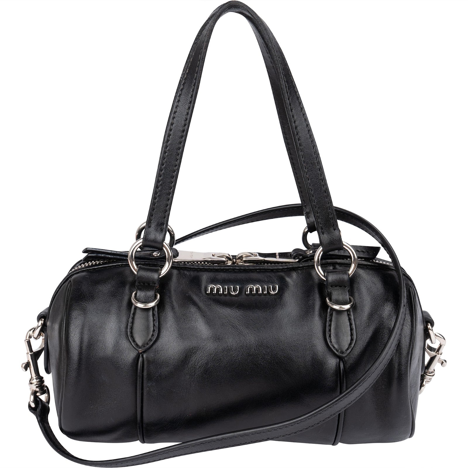 Miu Miu Soft Calf Leather Mini Boston Crossbody Bag