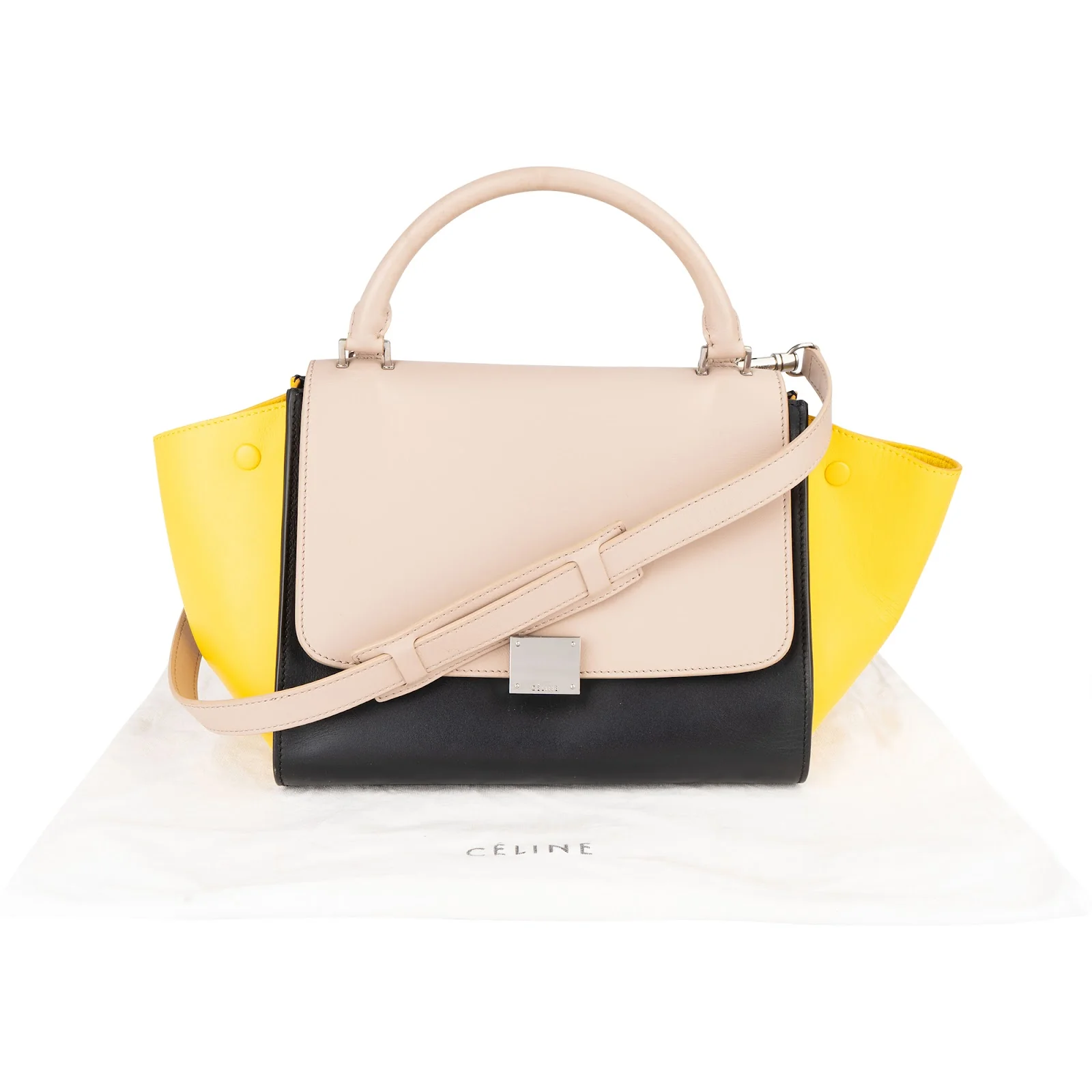 Céline Tricolor Leather Trapeze Handbag