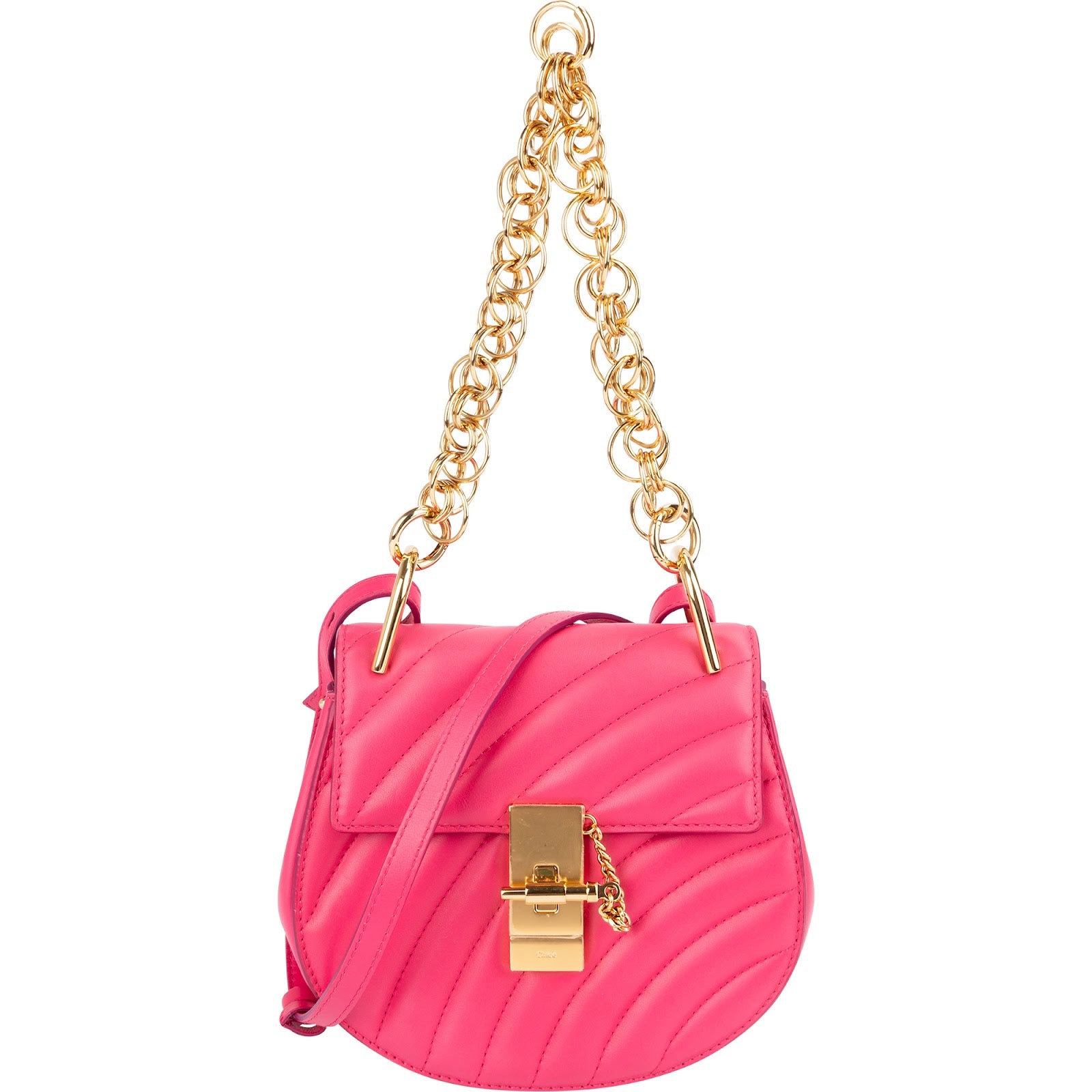 Chloé Quilted Leather Chain Drew Bijou Crossbody Bag