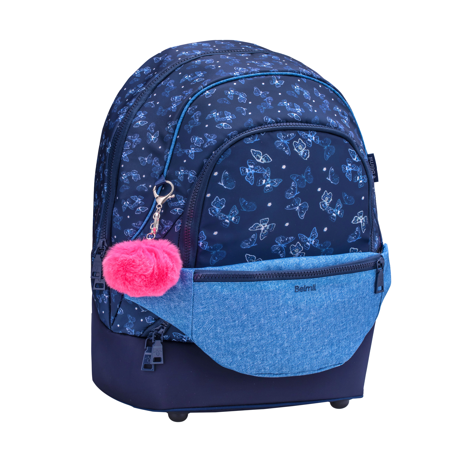 2-IN-1 Schultasche & Gürteltasche 2-teilig - Sapphire