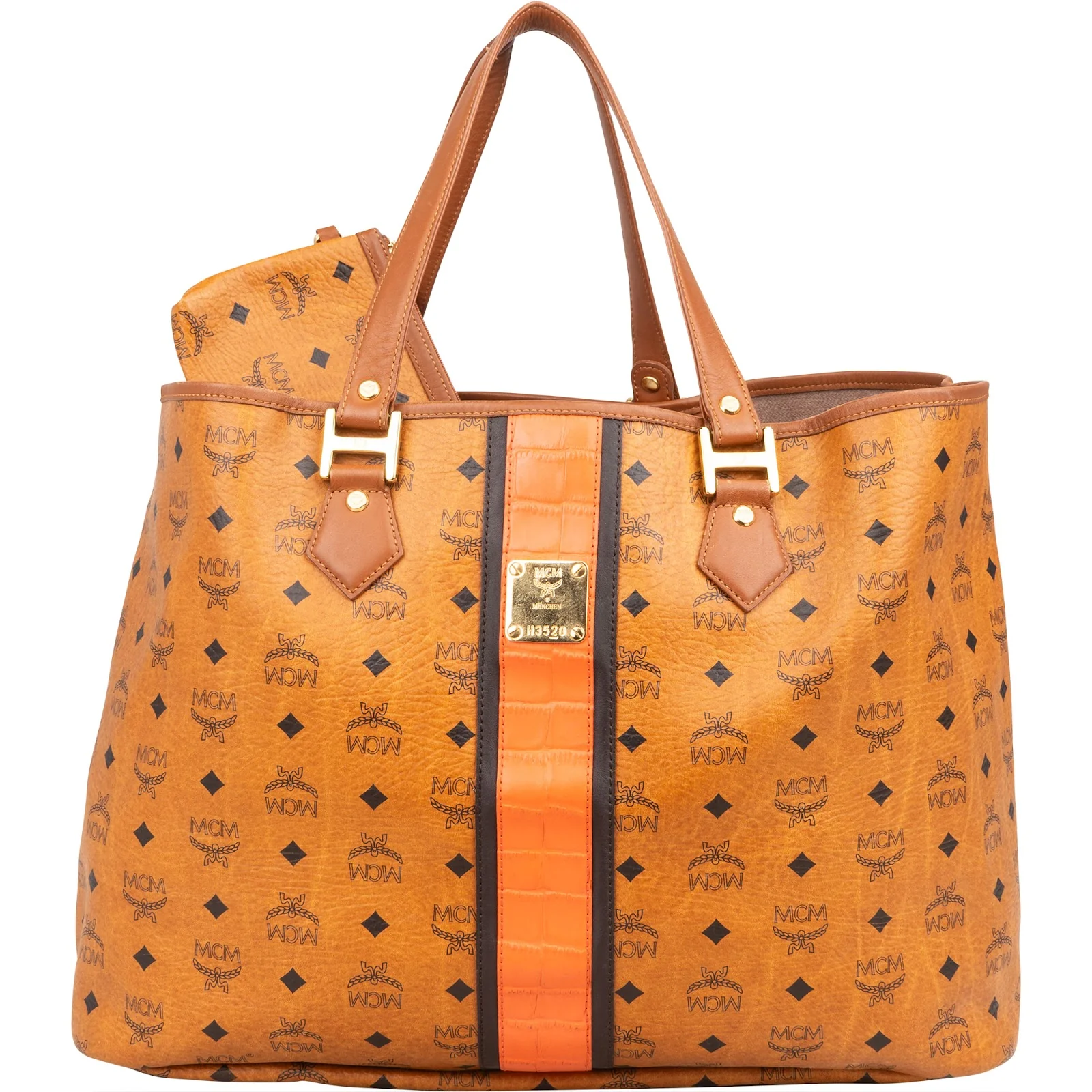 MCM Monogram Visetos Liz Reversible Large Shopper Shoulder Bag