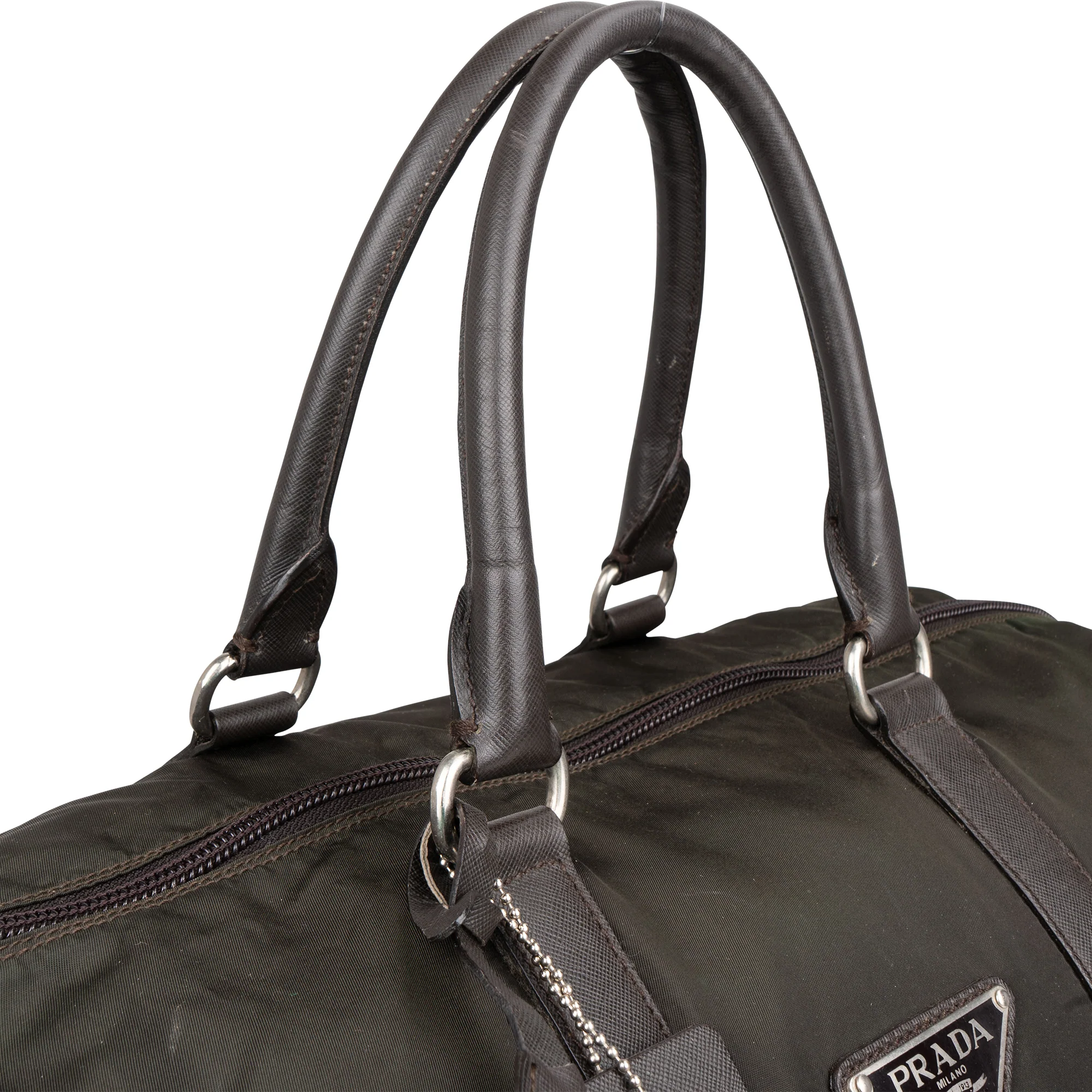 Prada Nylon Triangle Duffle Bag 48