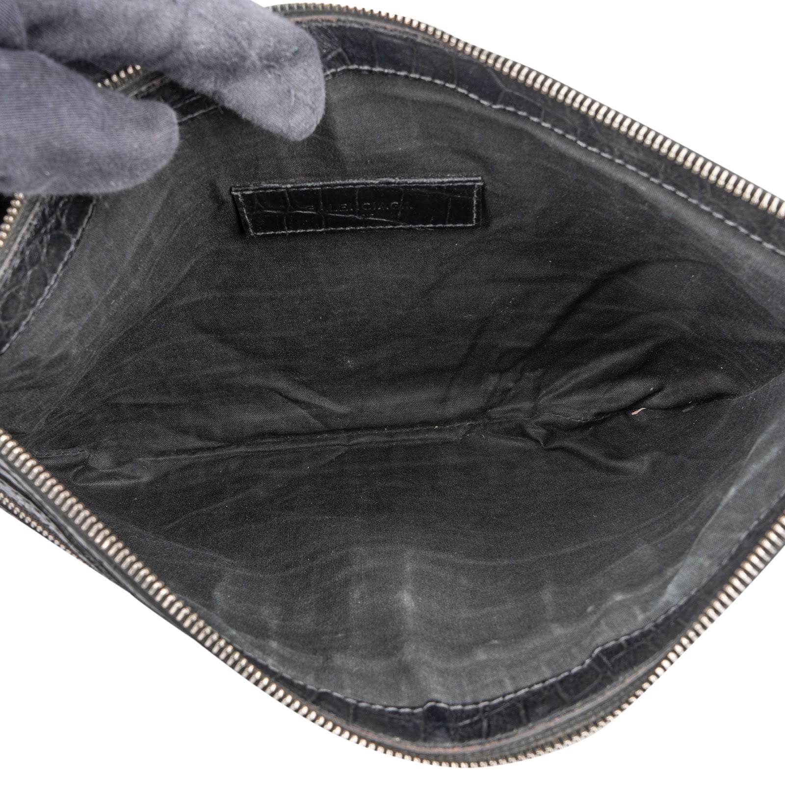 Balenciaga Crocodile Embossed Dokumentenmappe