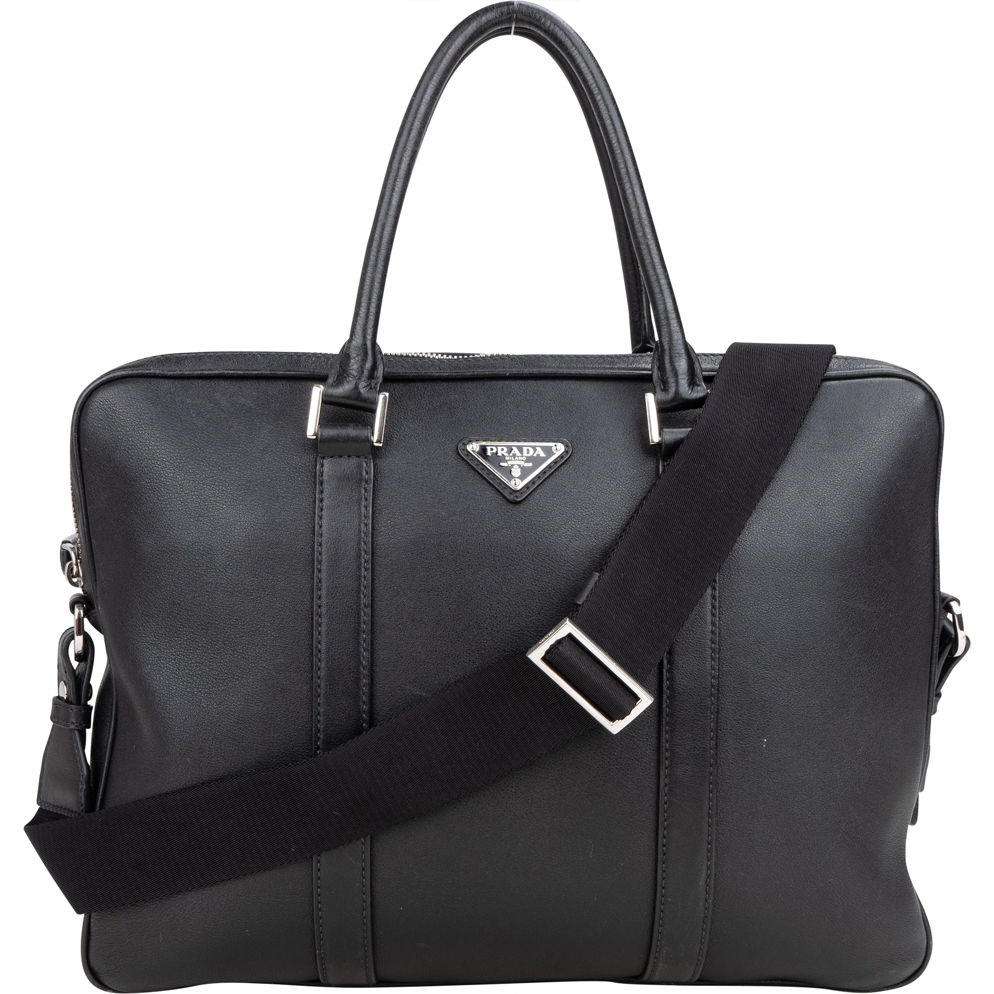 Prada Black Swift Leather Business Tasche