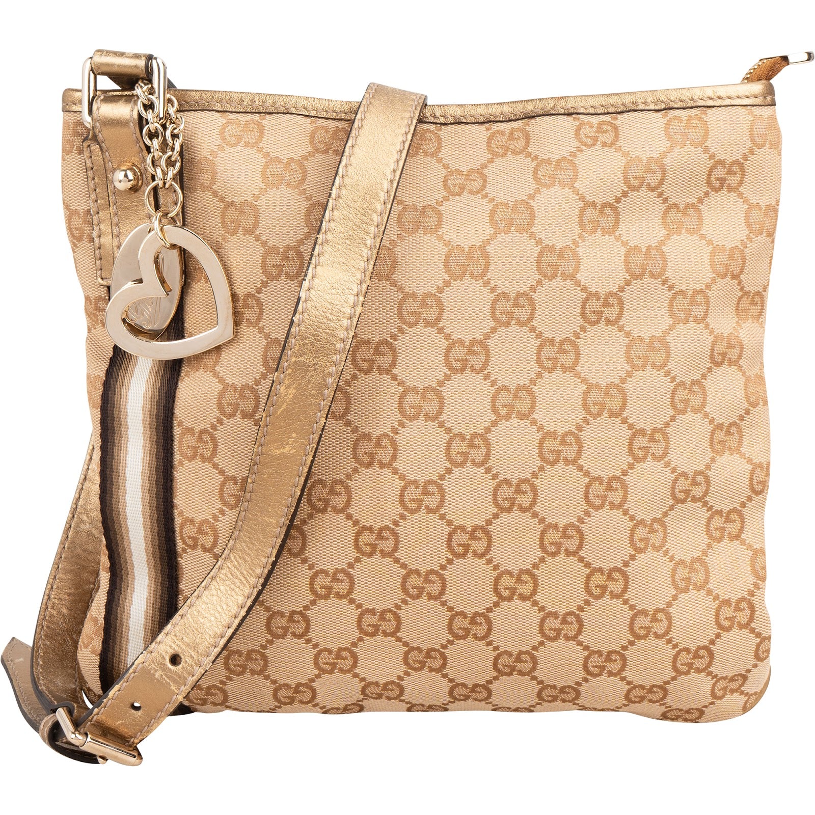 Gucci - Lovely Heart Stripe Crossbody Bag