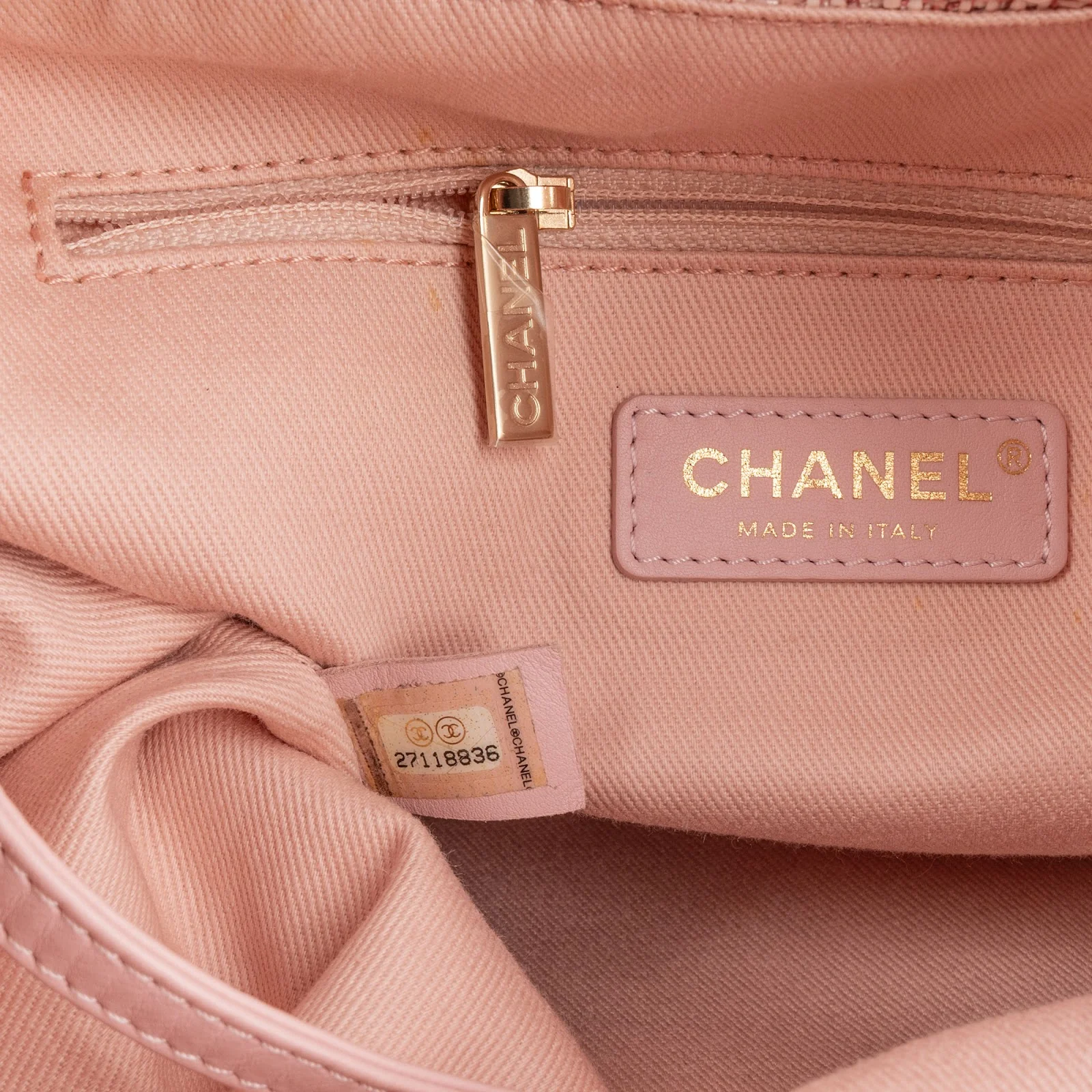 Chanel Woven Tweed Deauville Drawstring Bucket Backpack
