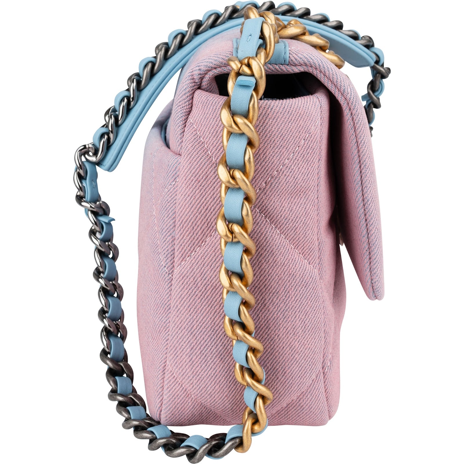 Chanel - 19 Quilted Denim Sky Ombre Crossbody Bag