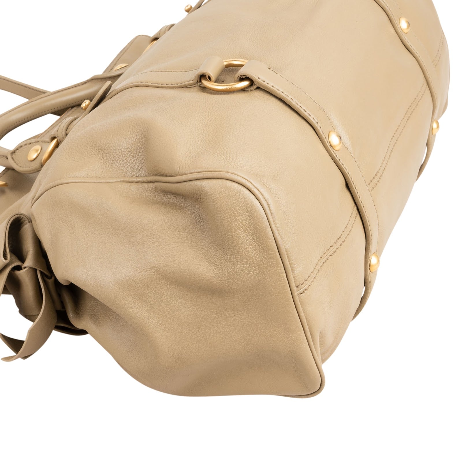 Miu Miu – Vitello Lux Leather Bow Schultertasche