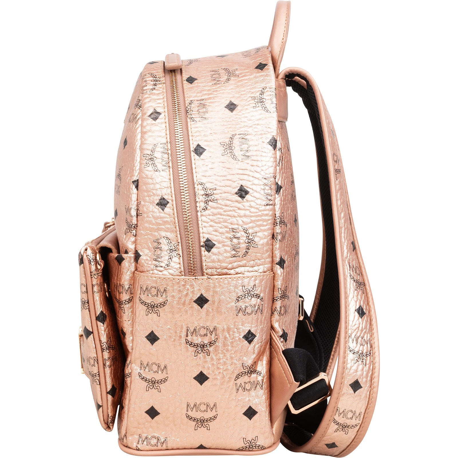 Sac à dos 2 en 1 MCM Monogram Metallic Visetos Small Stark