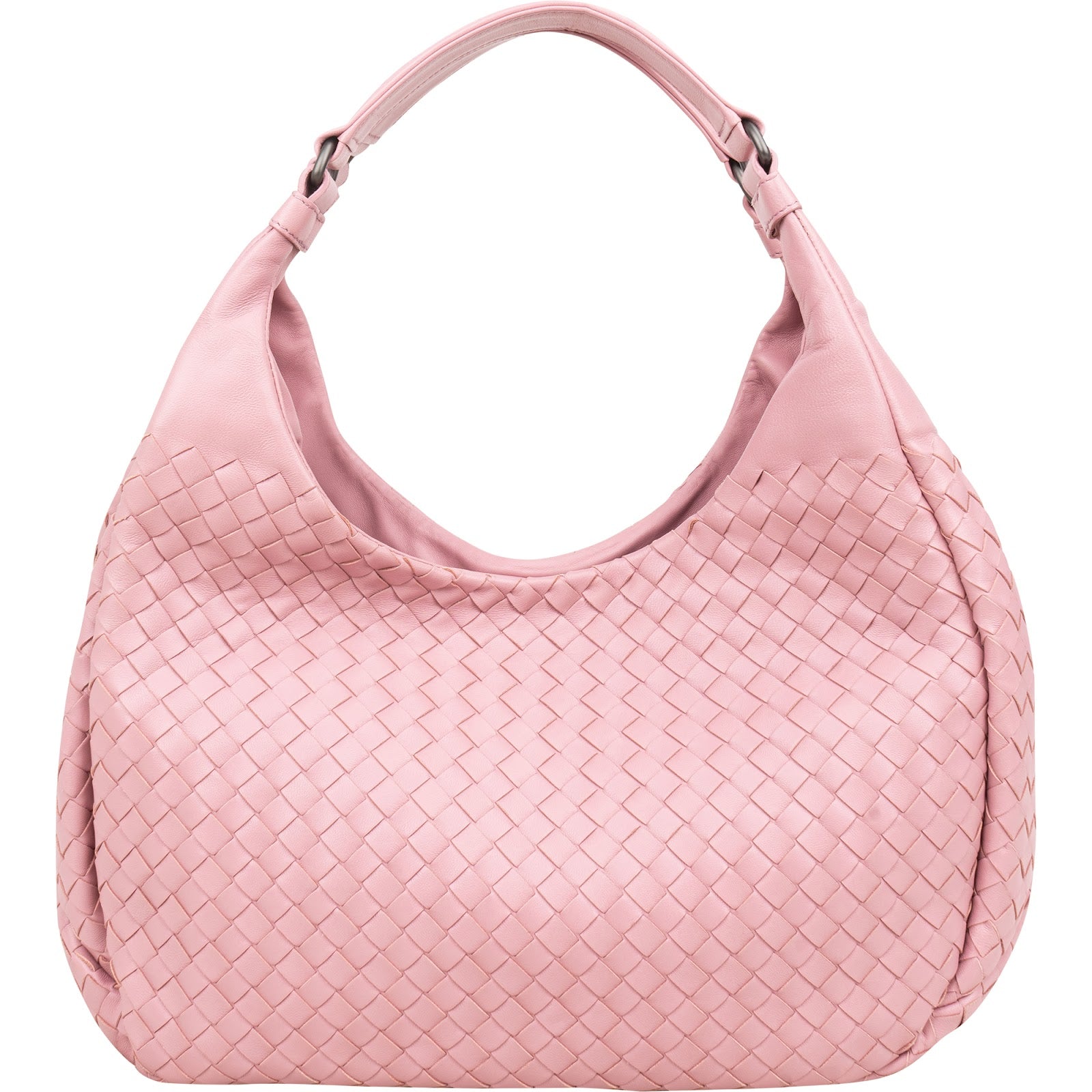 Sac à bandoulière hobo en cuir Intrecciato rose de Bottega Veneta