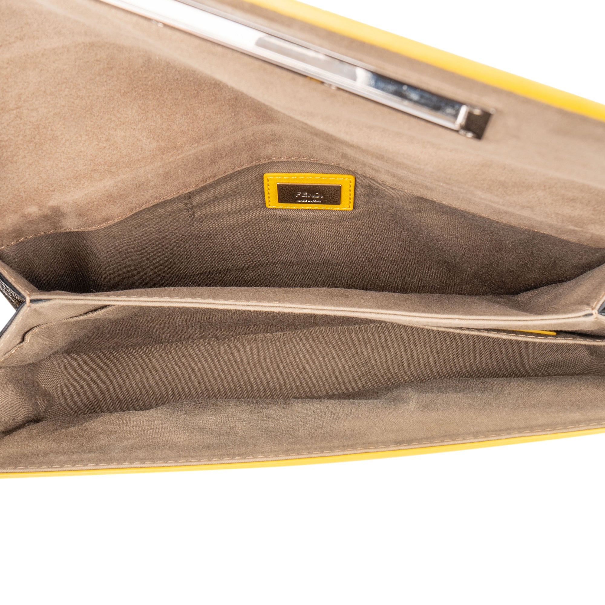Fendi Sunflower Leather Limited Buckle Baguette Shoulder Bag