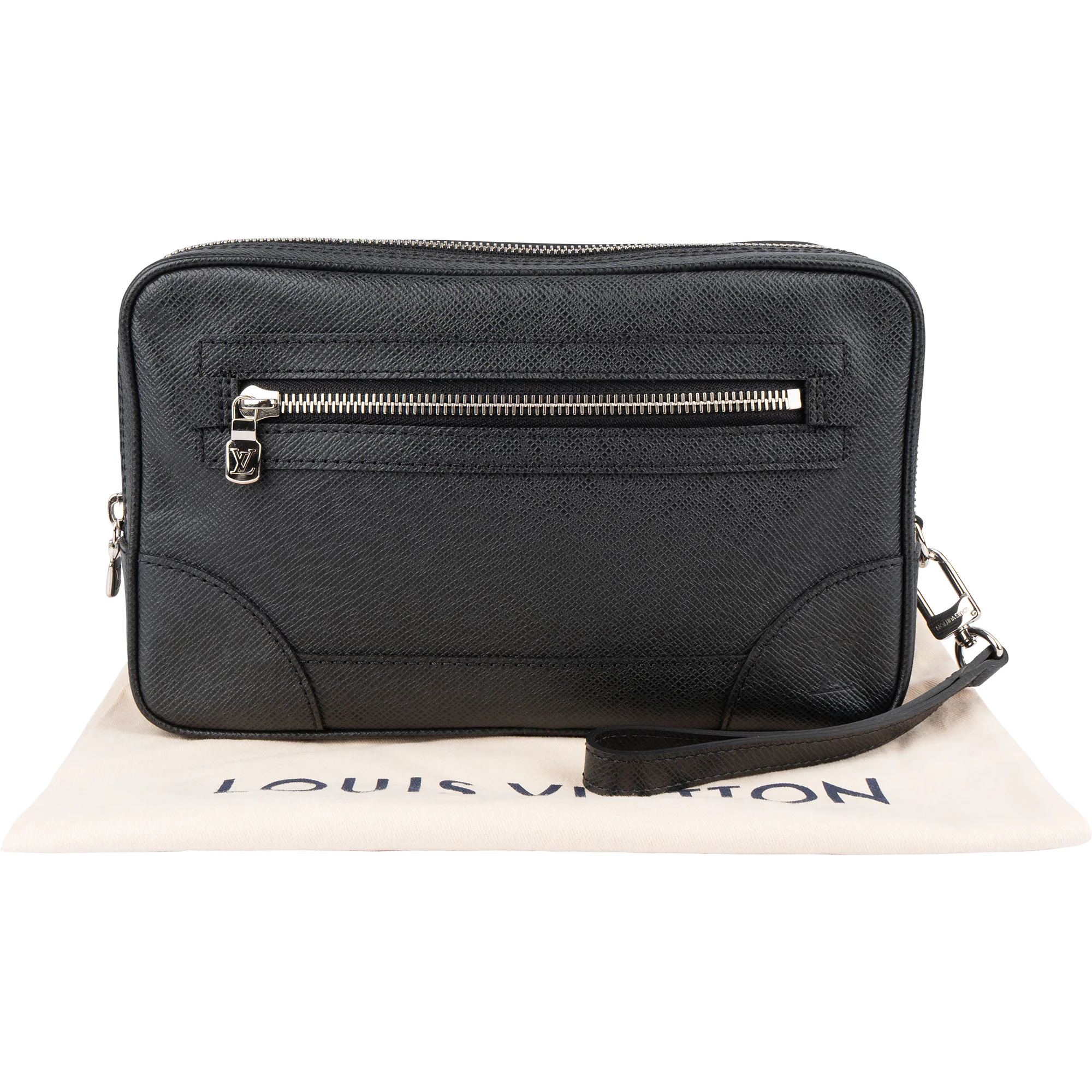 Louis Vuitton Noir Taiga Leather Pavel Kulturbeutel