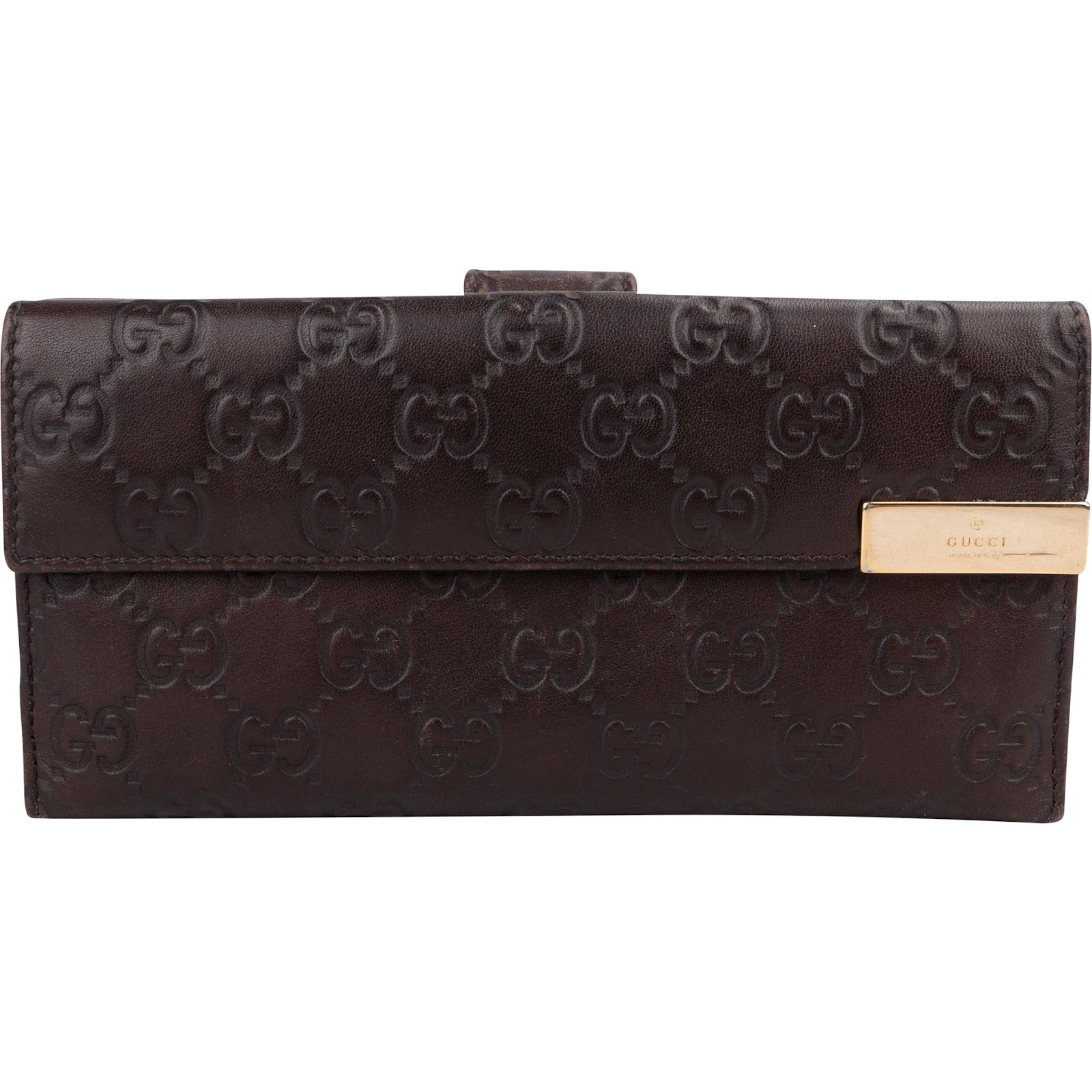 Gucci - Guccissima Metal Bar Continental Wallet