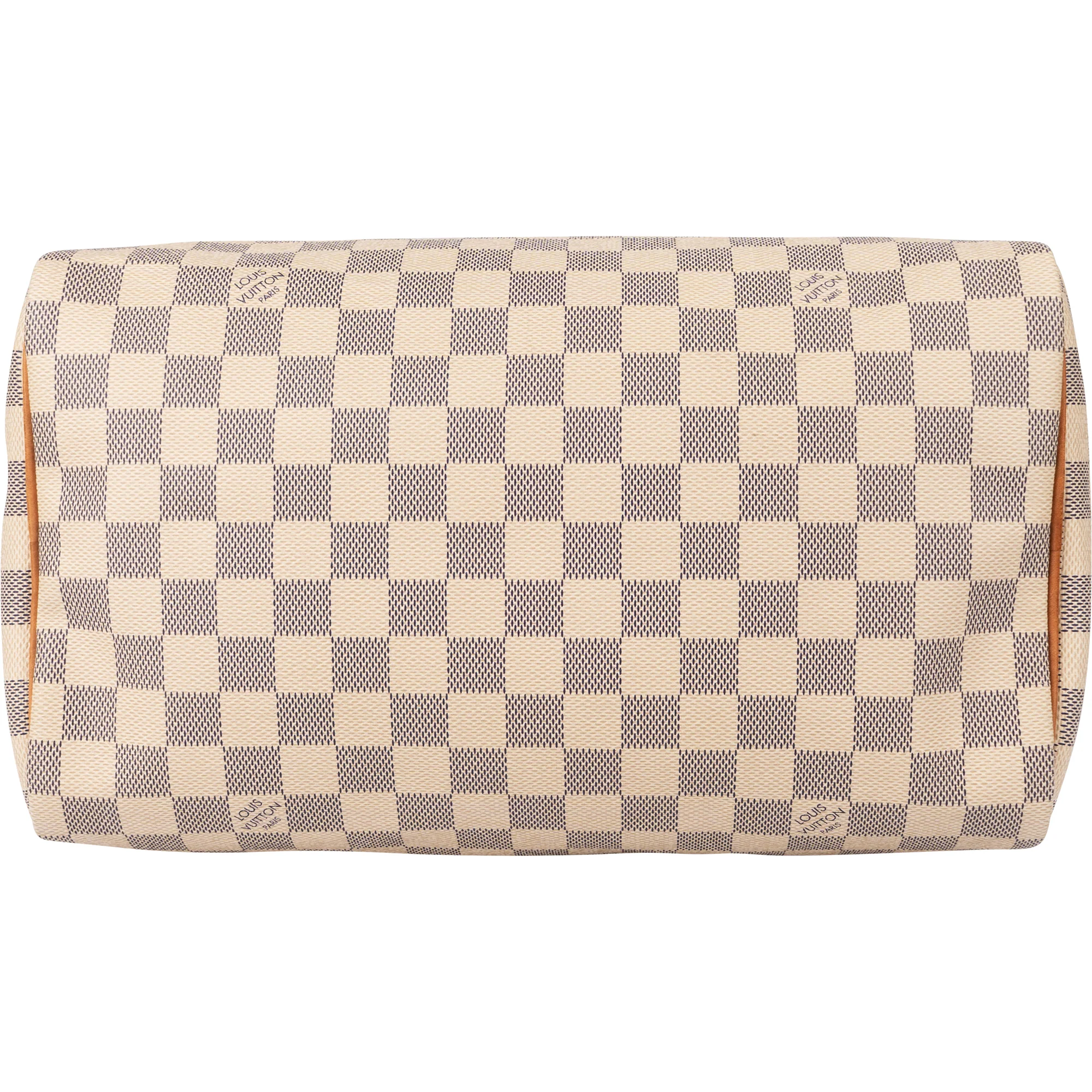 Louis Vuitton Damier Azur Monogram Speedy 30 Boston Bag