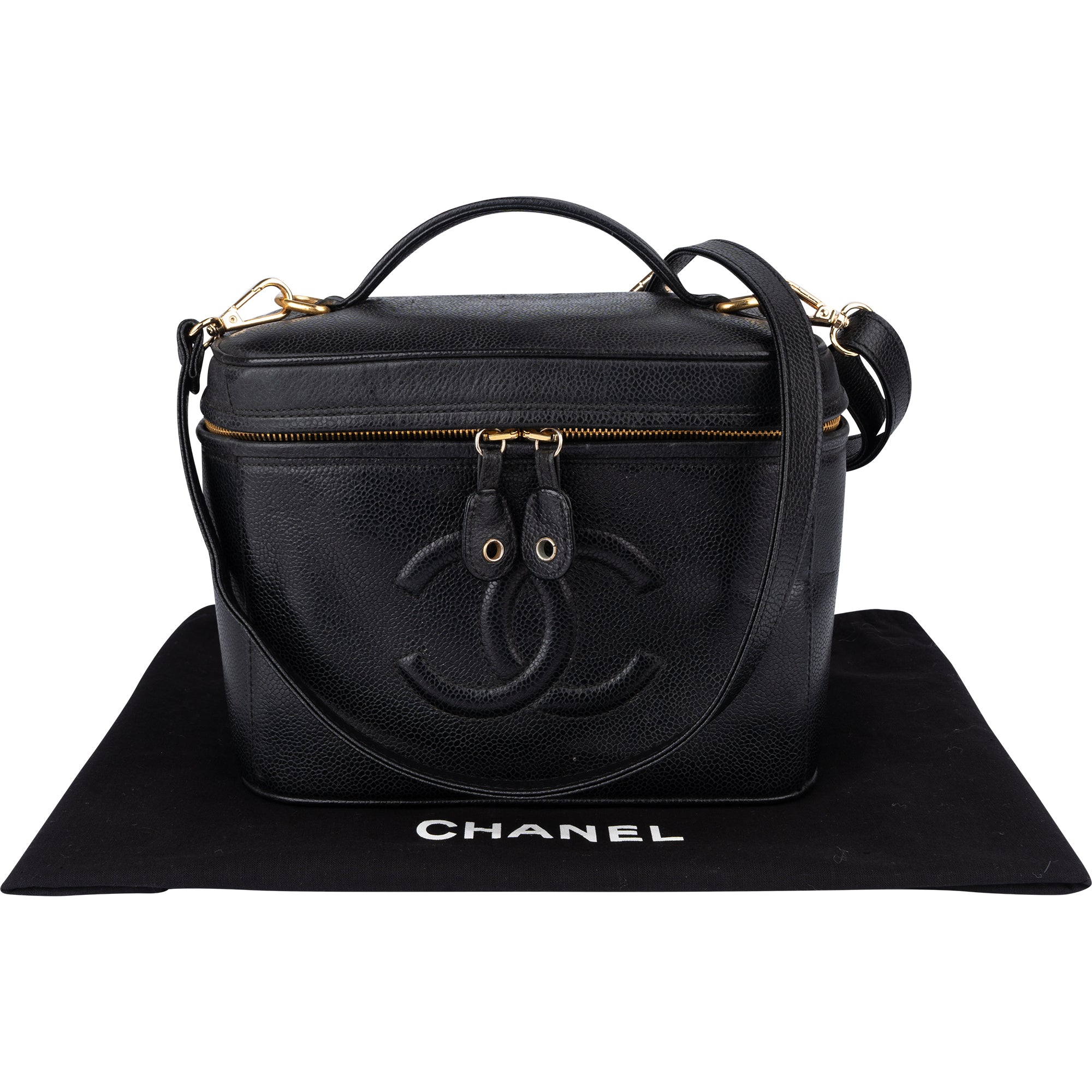 Chanel Caviar Leather CC Vanity Handbag