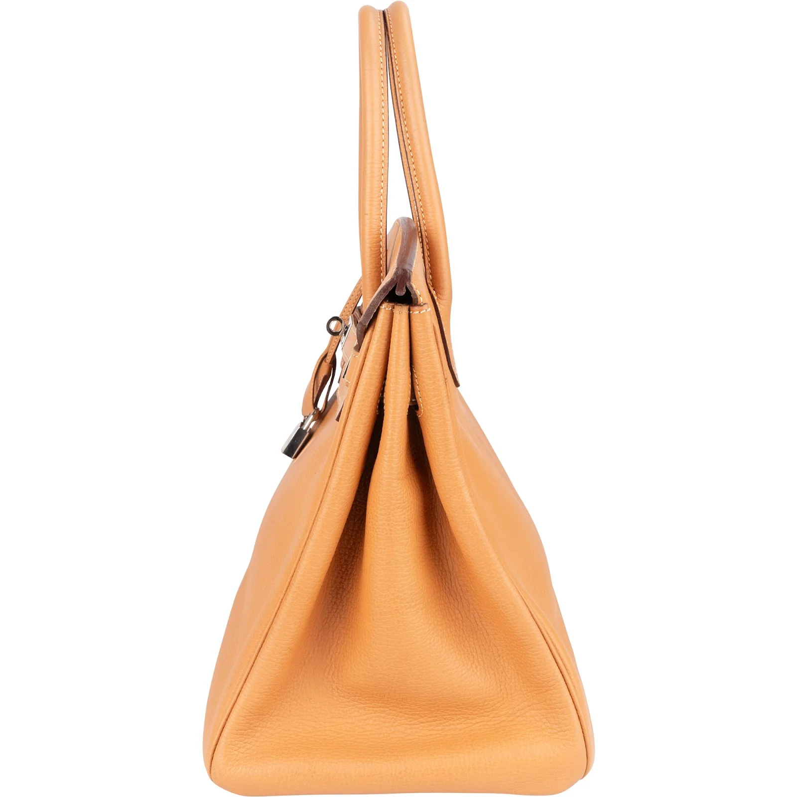 Hermès Fjord Leather Birkin 35 Handbag Beige Brown Palladium Hardware