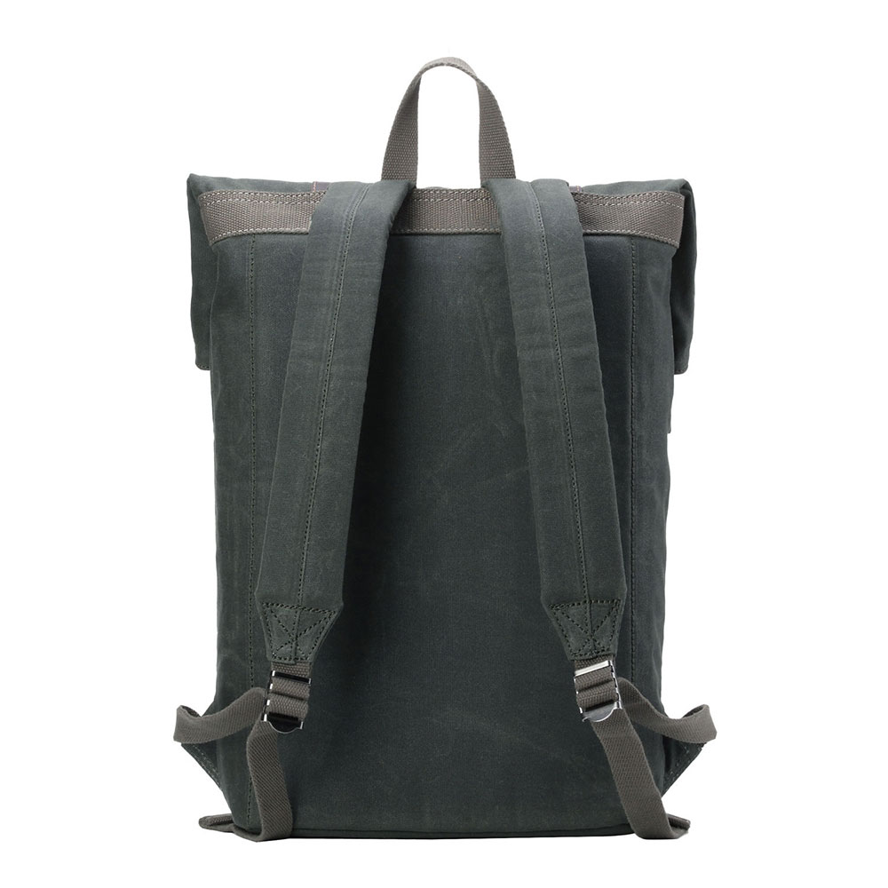 Heritage Canvas Laptop Backpack - Dark Green