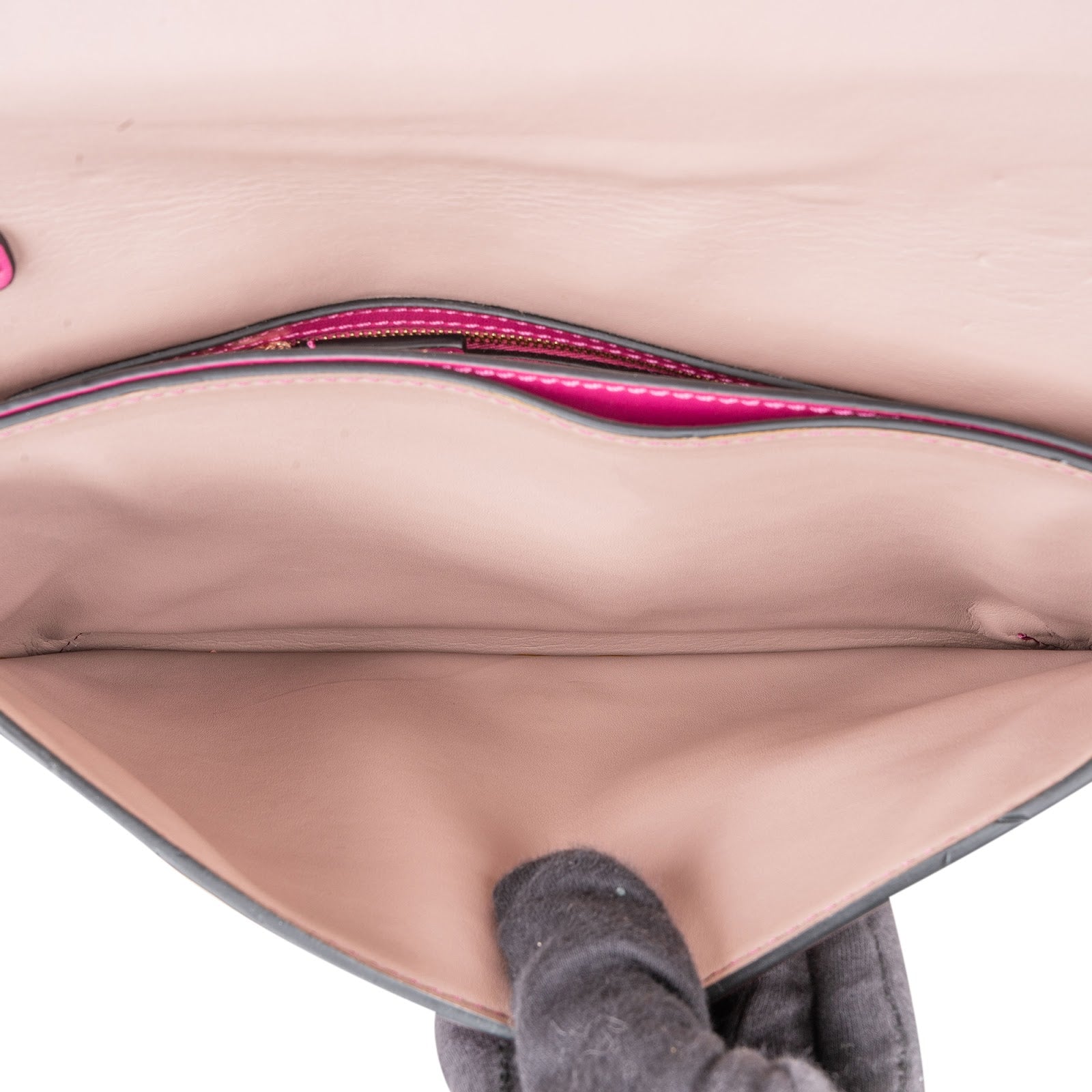 Valentino Garavani roze leren Rockstud-clutch