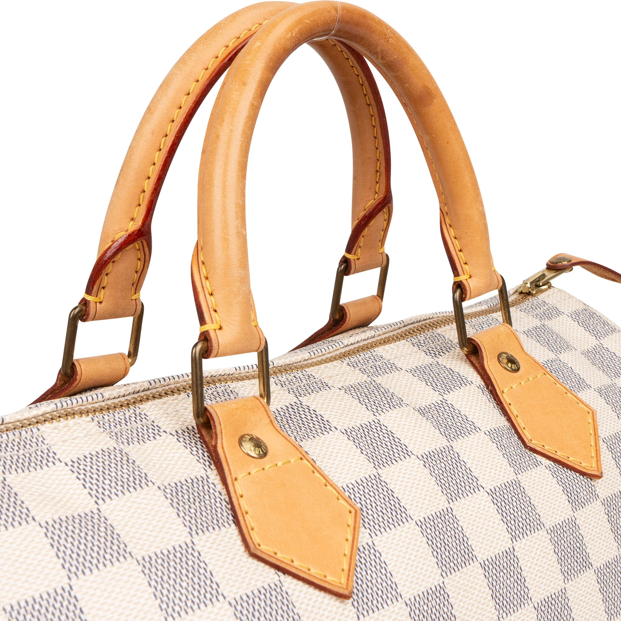 Louis Vuitton Damier Azur Monogram Speedy 30 Boston Bag