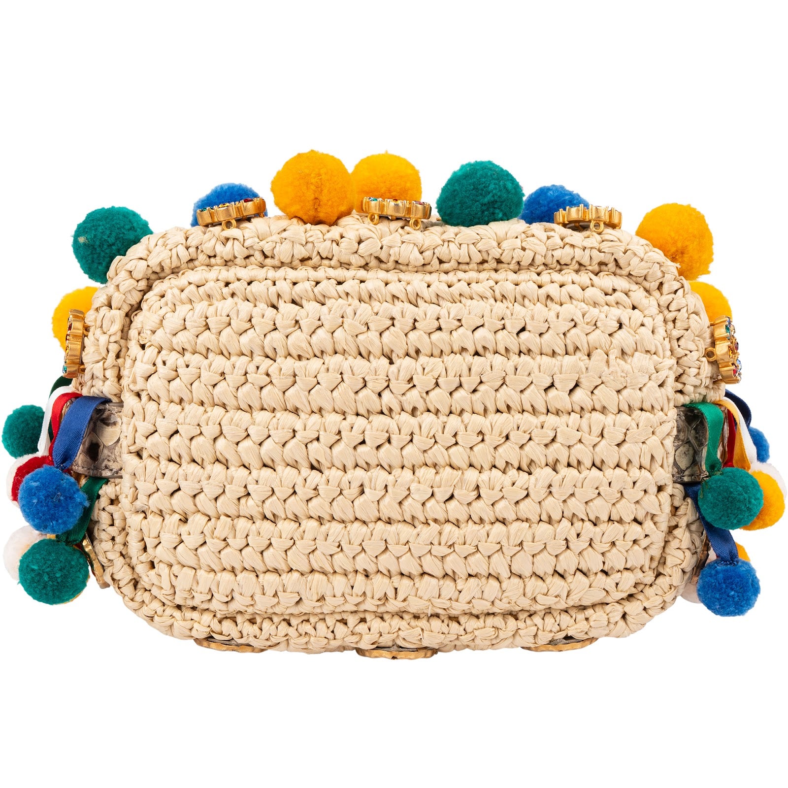 Dolce & Gabbana – Claudia Pom-Pom Embellished Bucket Handbag