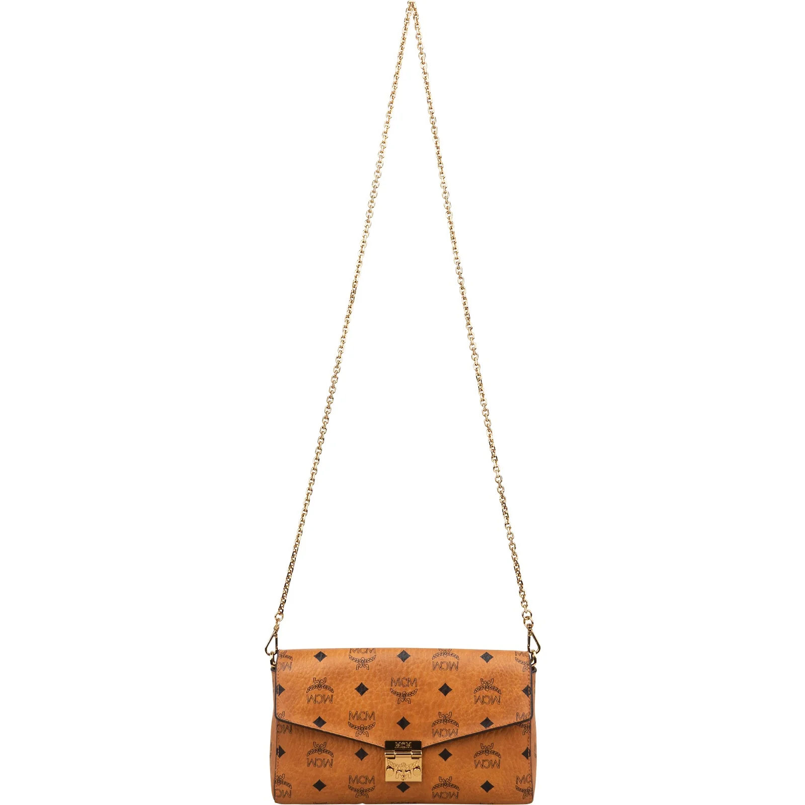 MCM Monogram Visetos Patricia Wallet on Chain Crossbody Bag