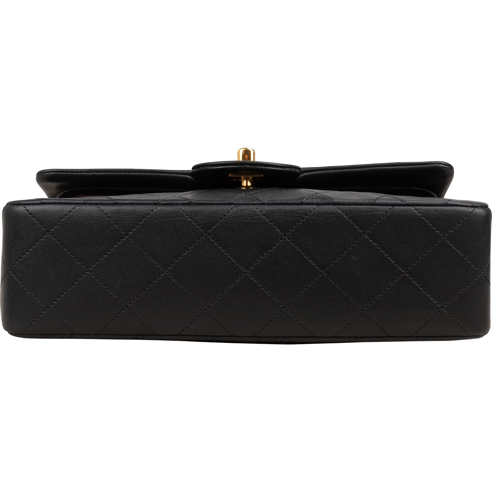 Chanel Quilted Lambskin Small 24K Gold Double Flap Shoulder Bag