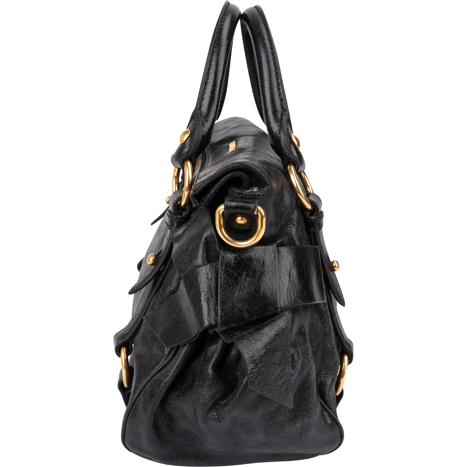 Miu Miu - Vitello Lux Bow Handbag