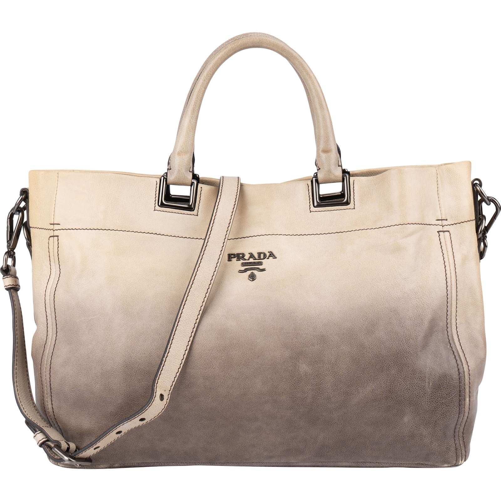 Prada - Vitello Antic Sfumato Tote Handbag