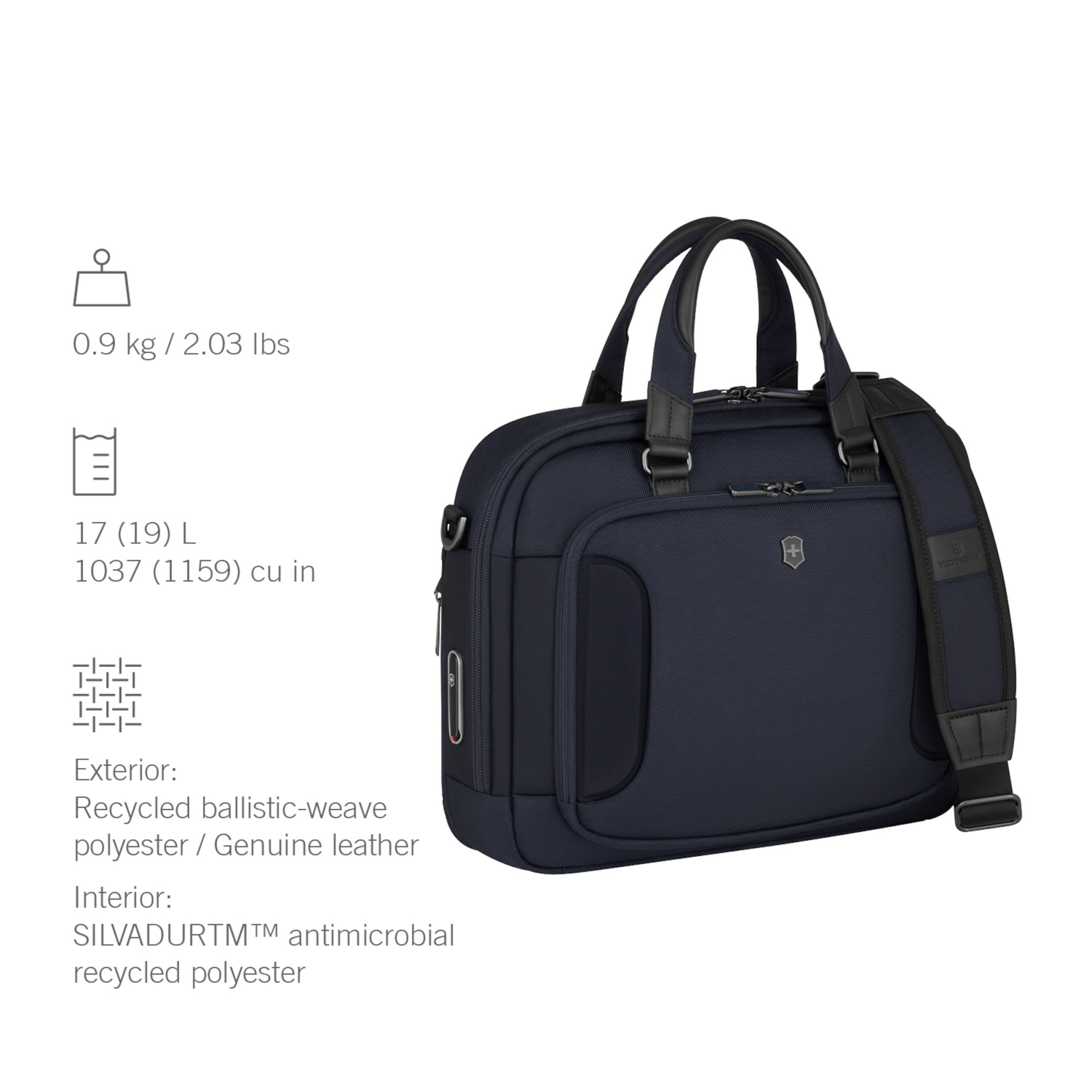 Werks Traveler 7.0 Compact Briefcase - Navy Blue
