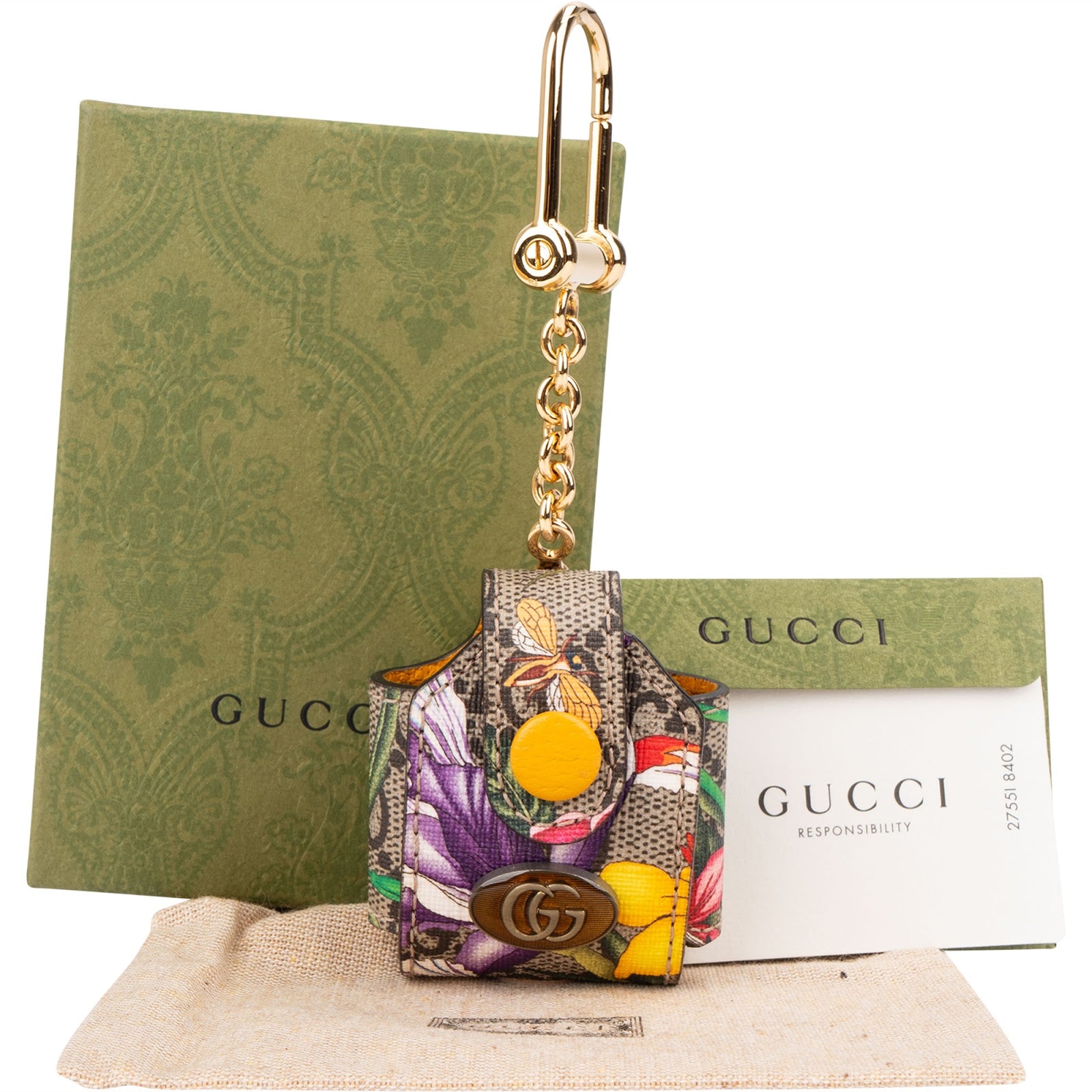 Gucci Monogram GG Supreme Flora AirPods Case