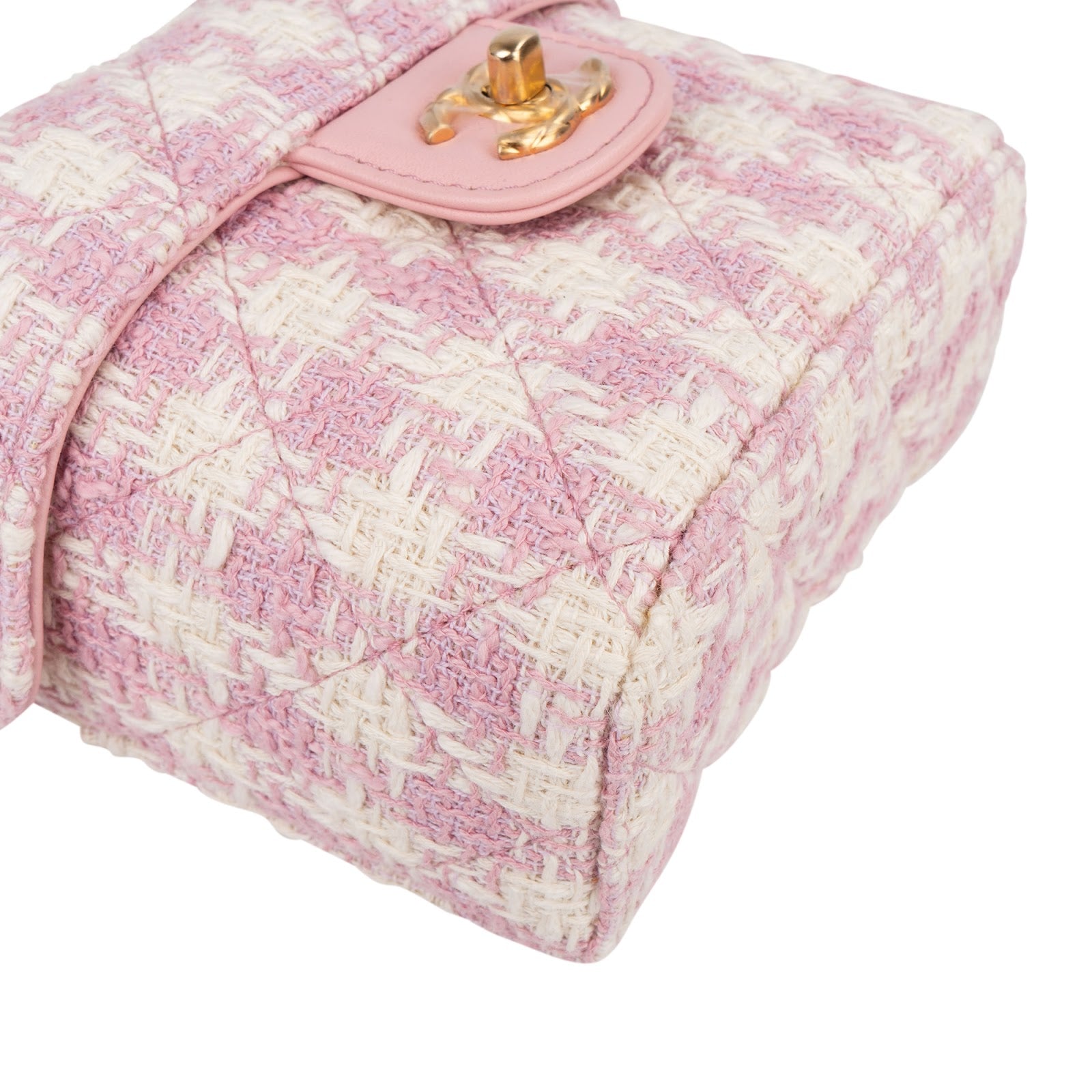 Chanel Quilted Tweed Top Handle CC Vanity Case