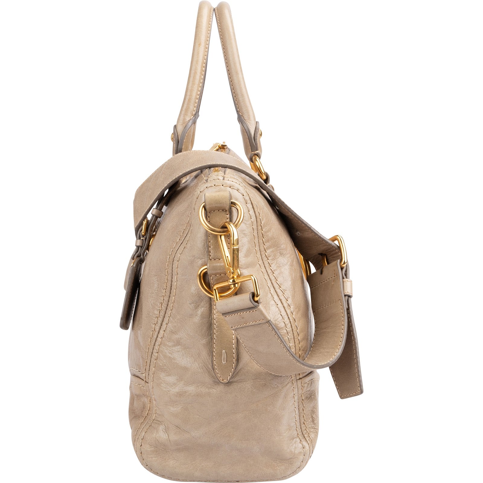 Prada - Vitello Shine Bowler Handtasche