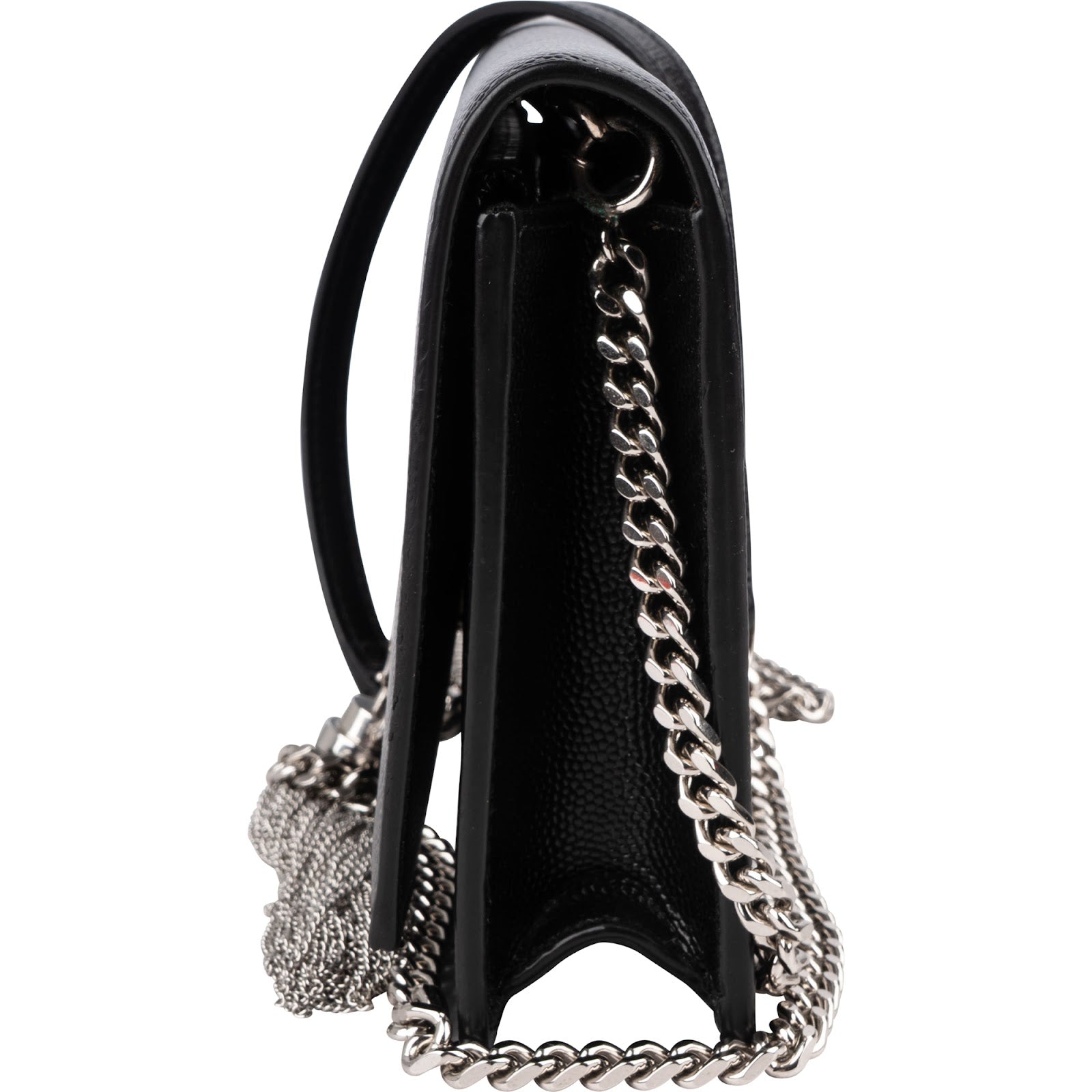 Saint Laurent Grain de Poudre Kate Tassel Wallet On Chain Crossbody Bag