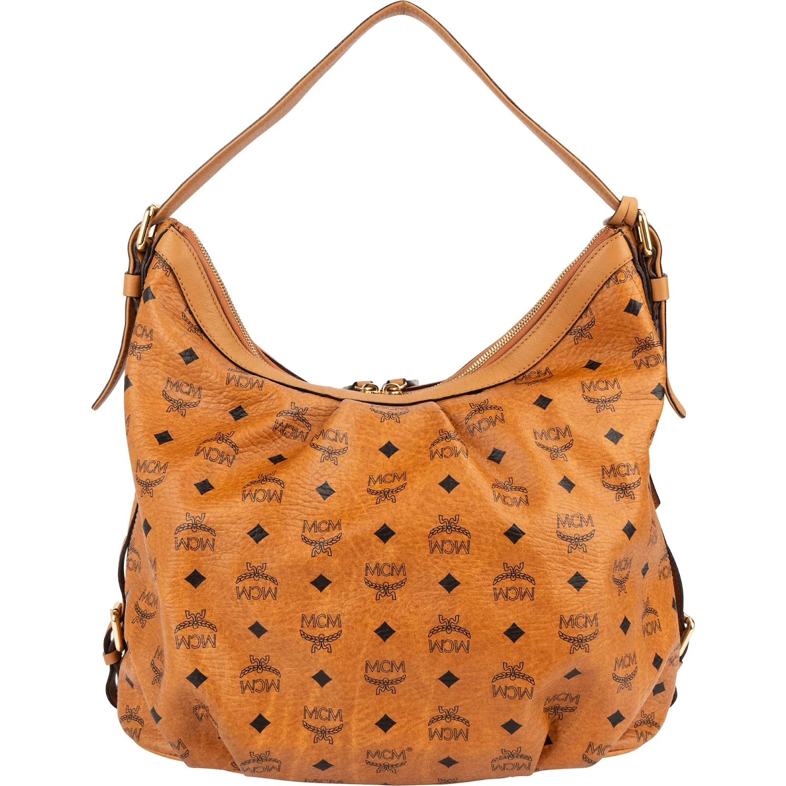 MCM Monogram Visetos Hobo Shoulder Bag