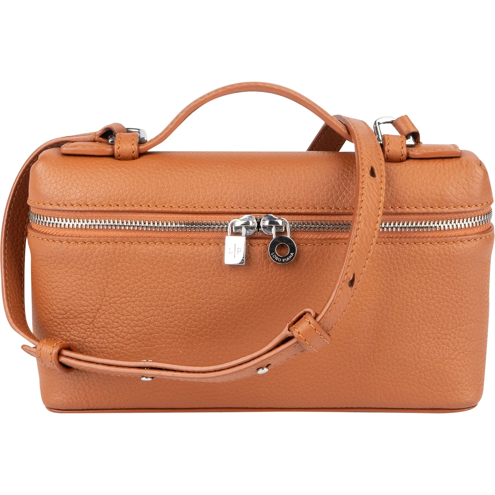 Loro Piana Grained Calfskin Pocket L19 Crossbody Bag