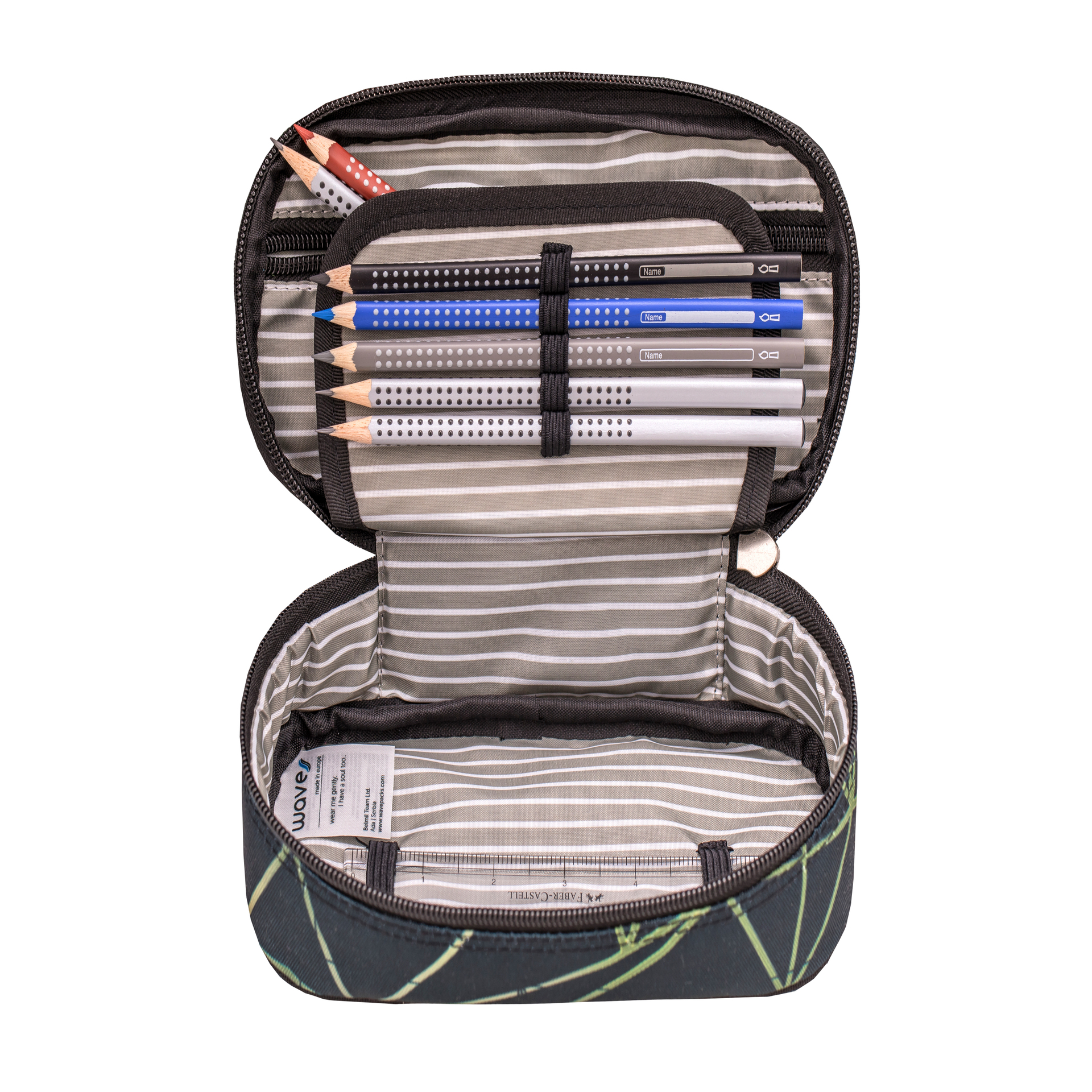 Wave Infinity Schulrucksack Set 2 tlg. "Stripes Green"