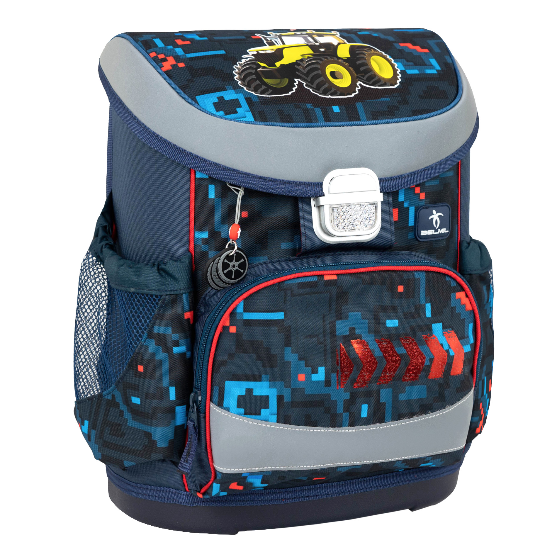 Belmil Mini-Fit ergonomisches Schulranzen-Set 4-teilig "PixelTrak"