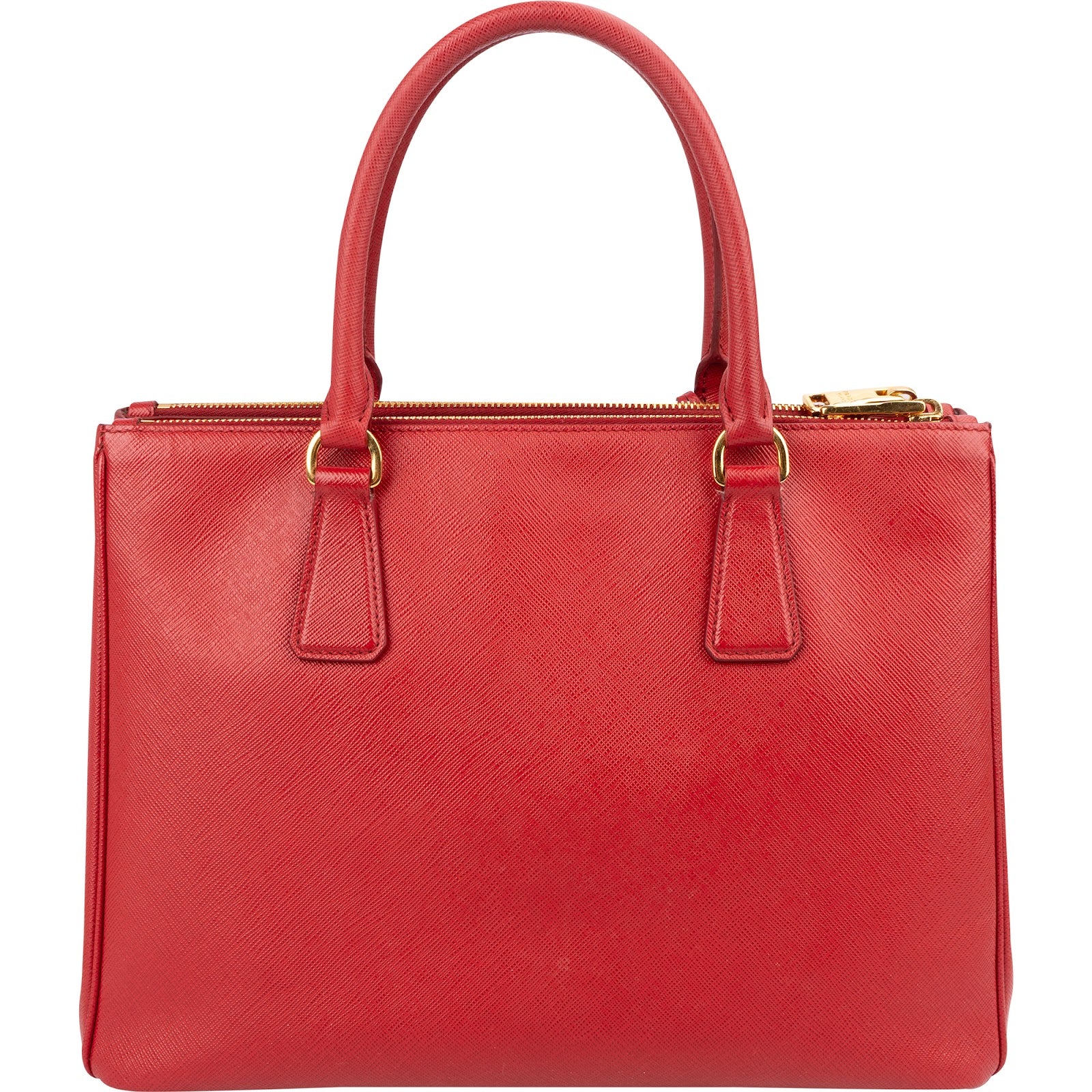 Prada Red Saffiano Leather Galleria Handbag