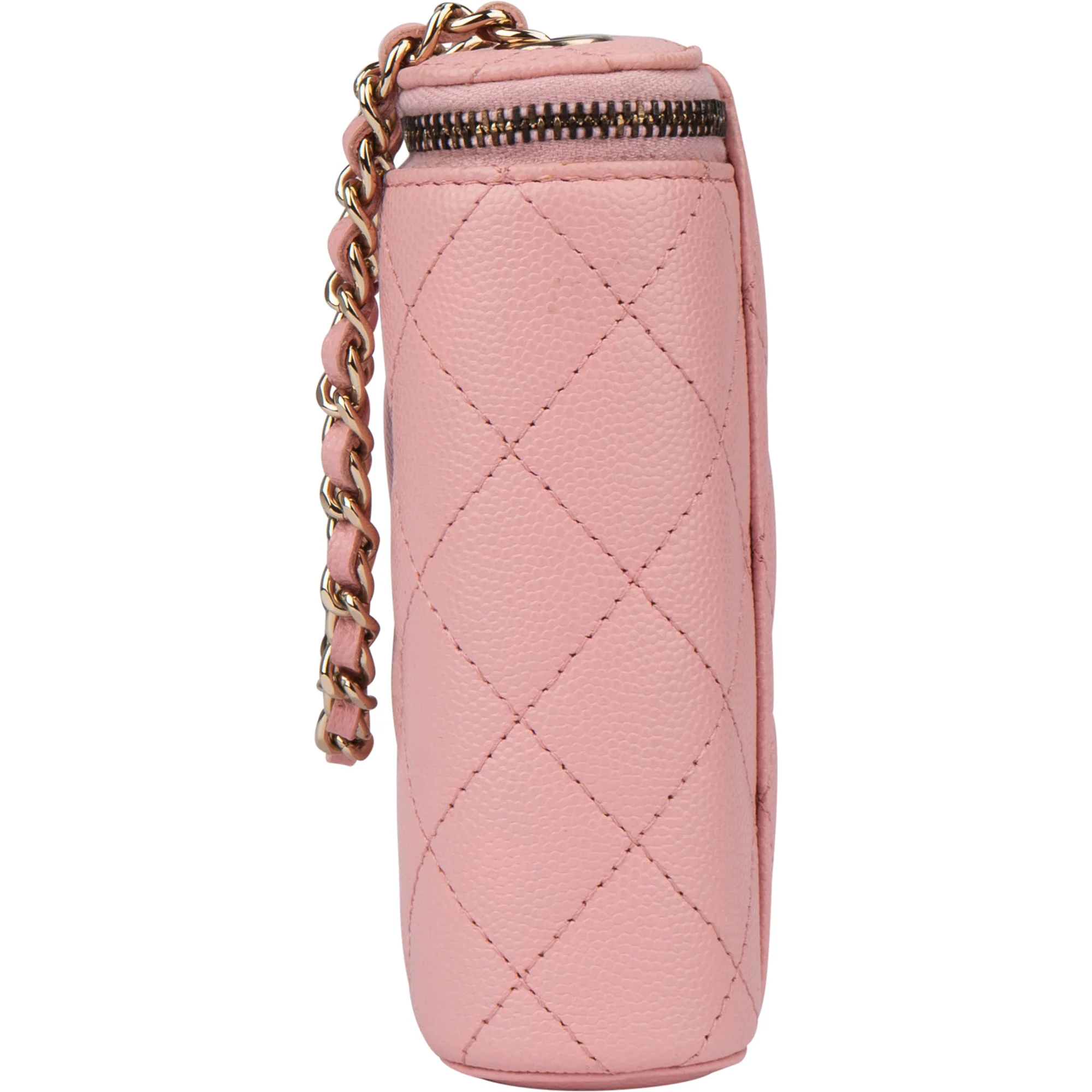 Chanel Pink Caviar Leather Mini Vertical Vanity Crossbody Bag