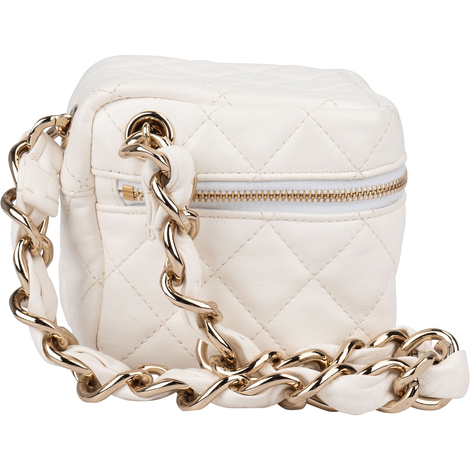 Chanel Quilted Lambskin Small Vanity Chain Handbag