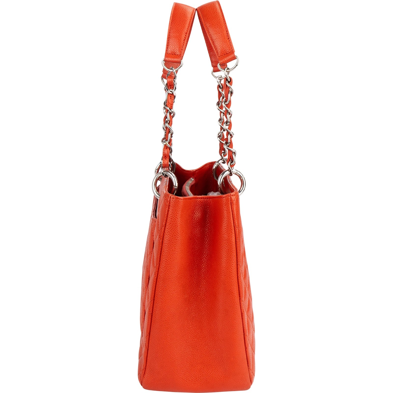 Chanel Quilted Caviar Leather Grand Shopping Tote CC Shoulder Bag