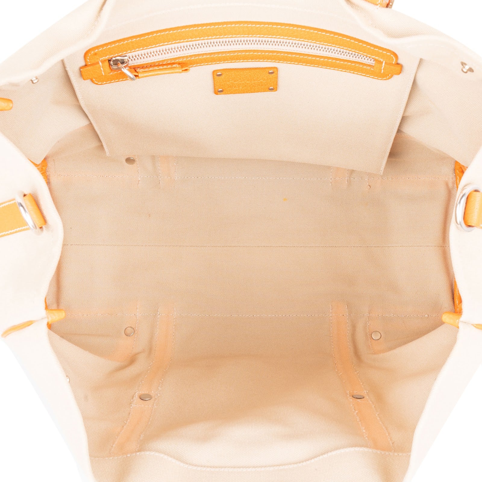 Prada Canvas and Leather Studded Shoulder Bag