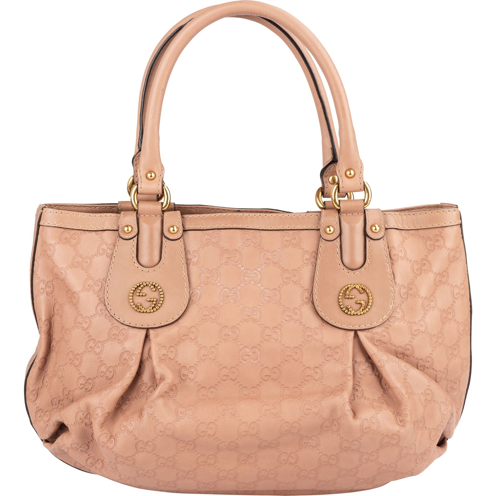 Gucci Leather GG Monogram Scarlet Handbag